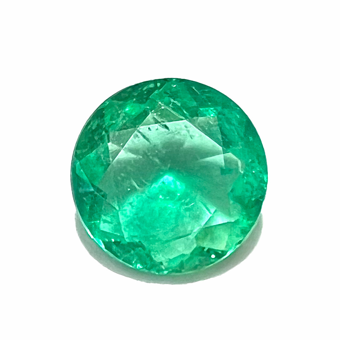 1.09ct Emerald, Round Brilliant Cut