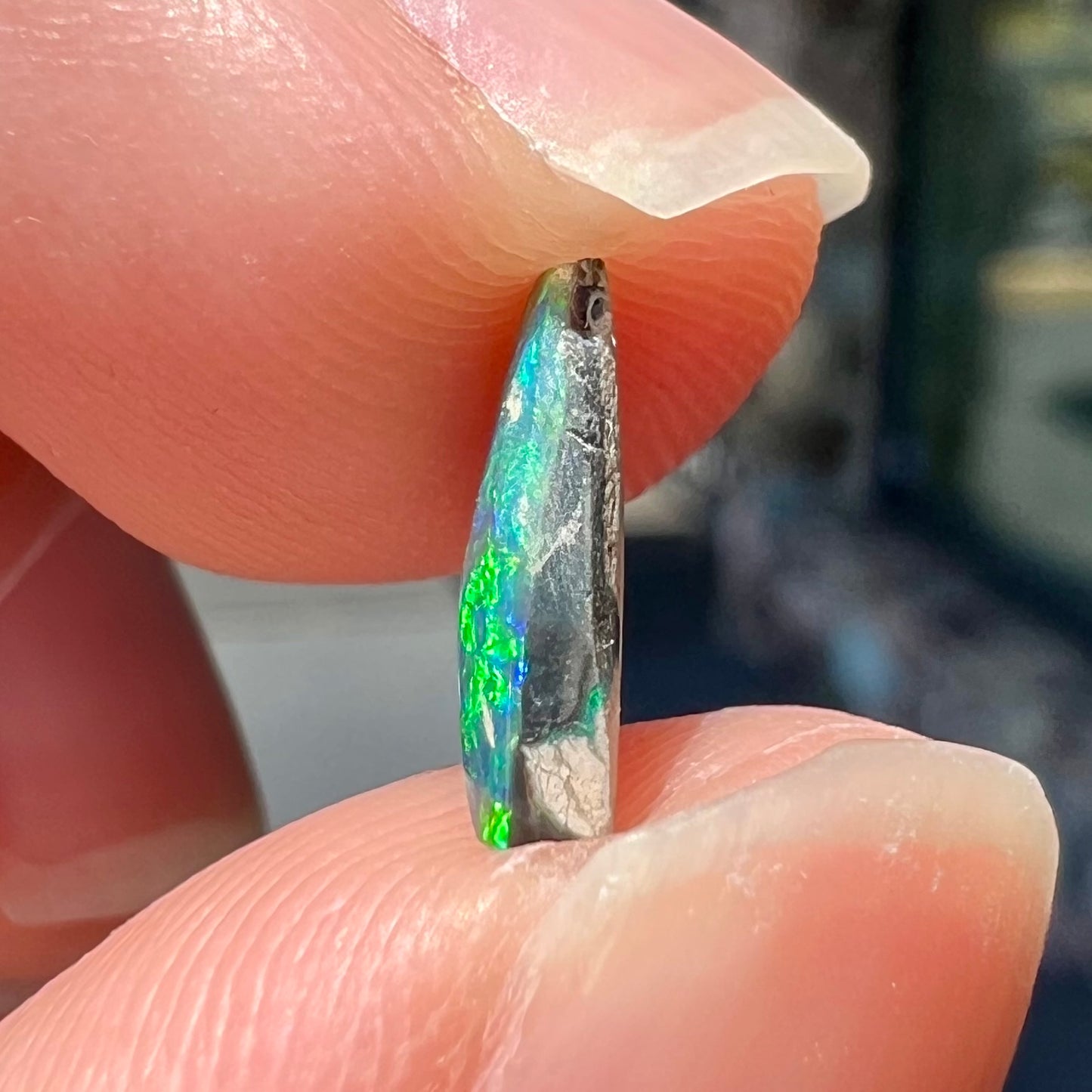 0.84ct Vivid Lightning Ridge Black Opal | #E59