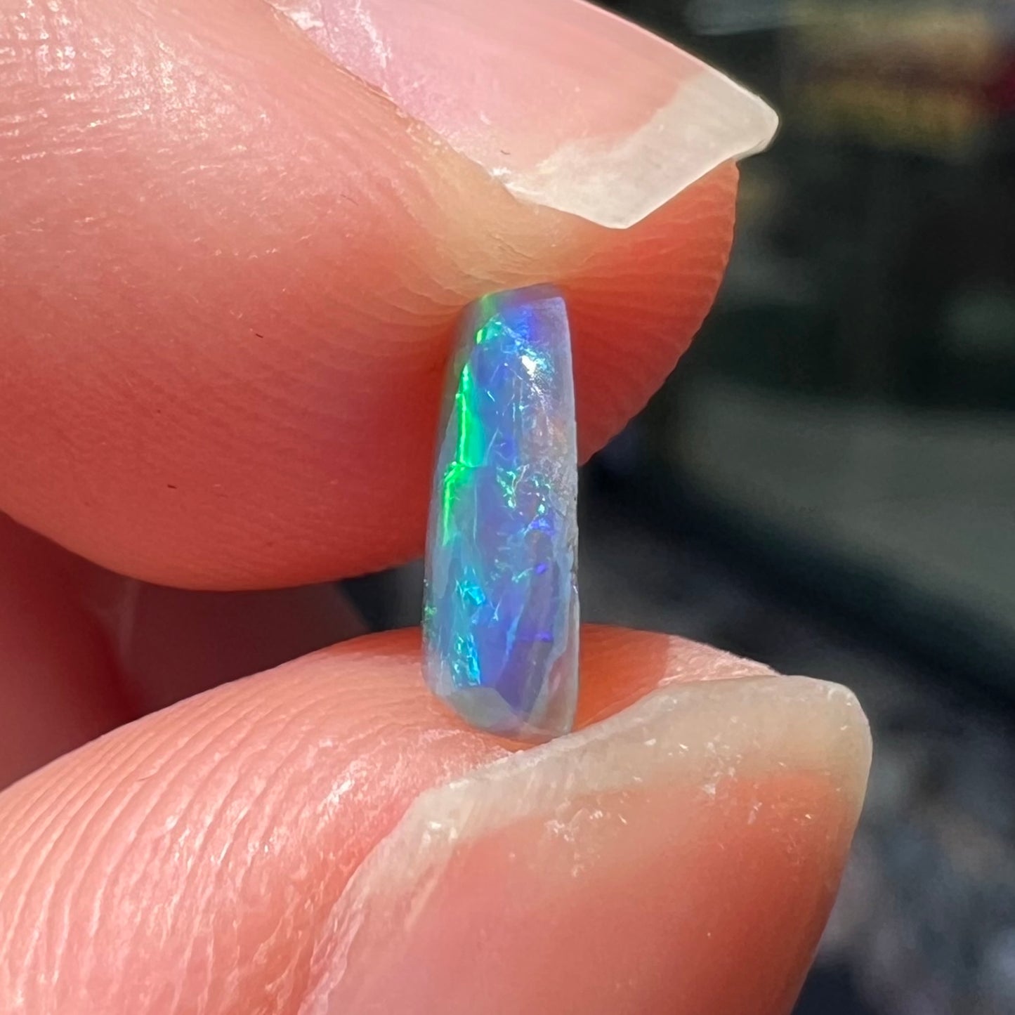 0.63ct Lightning Ridge Semi-Black Crystal Opal | #E62