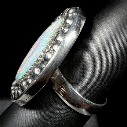 Sue "The Synthetic" | Lab Created Opal Statement Ring in Sterling Silver