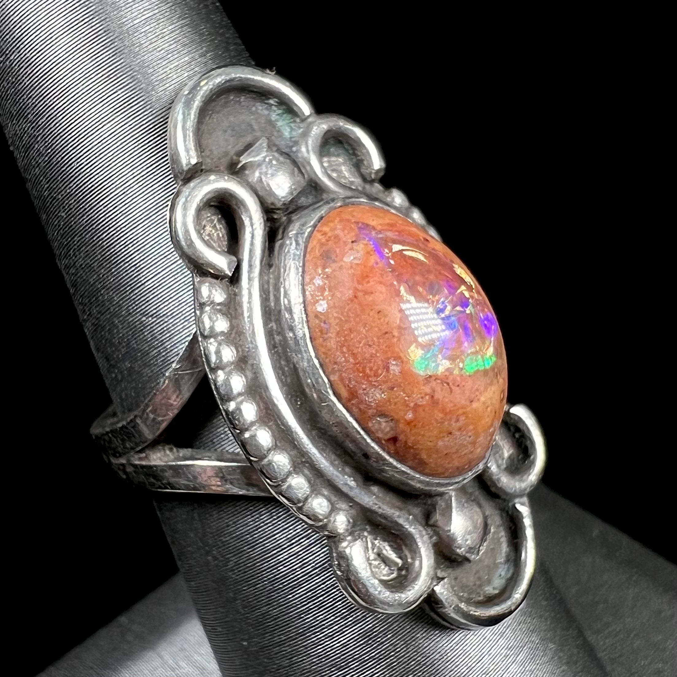 Sterling Silver Artisan Made store Ethiopian Opal Ring Size 7.25