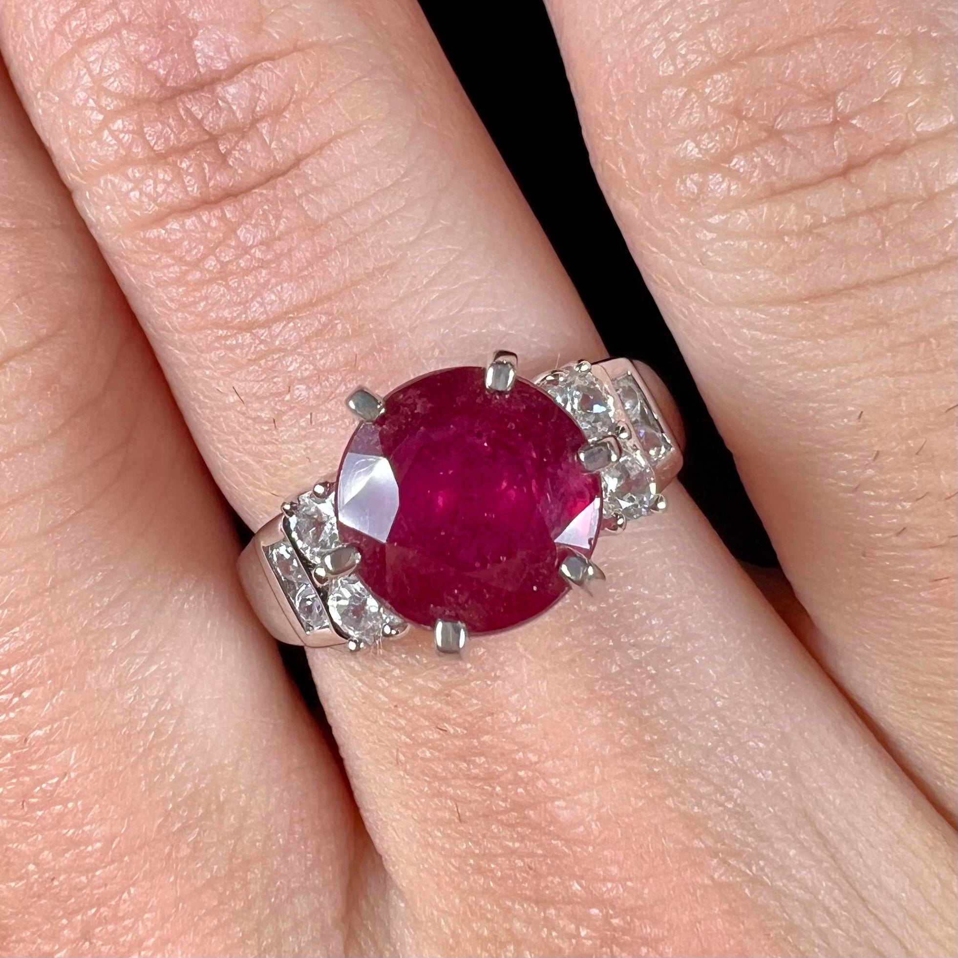 Genuine Real Natural Ruby Gemstone Ring, 12.30 Carat, Ruby Ring, King Ring,  Ruby Jewelry, Mens Sterling Silver Ring, Handmade Ring|Amazon.com