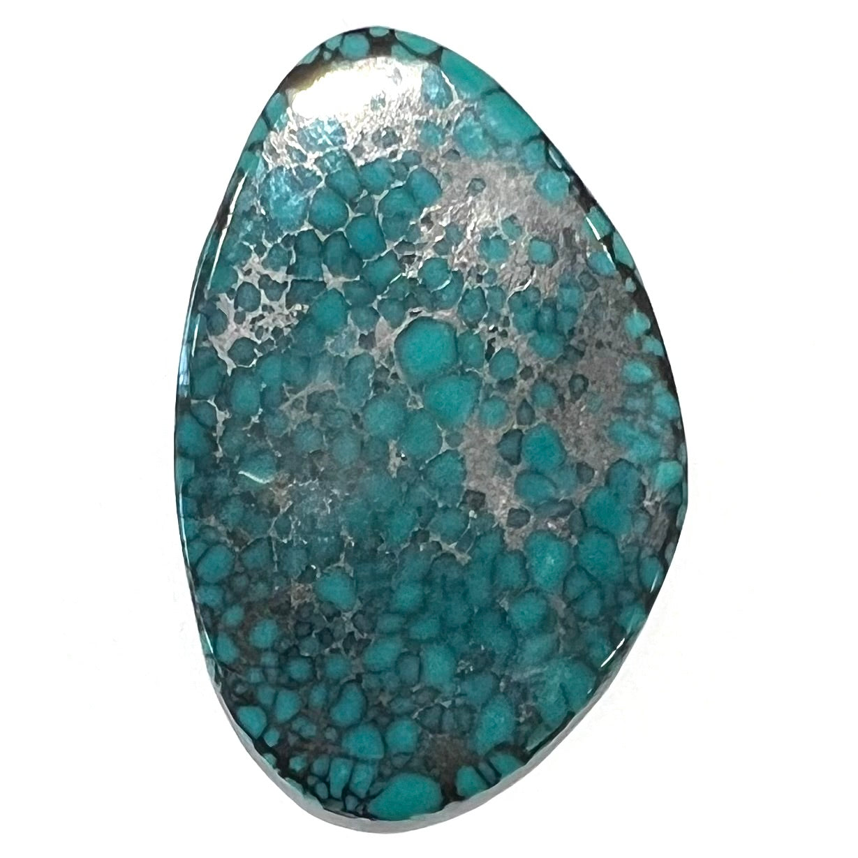 34.70ct Lone Mountain Spiderweb Turquoise, Freeform Cabochon | Sku No. 818