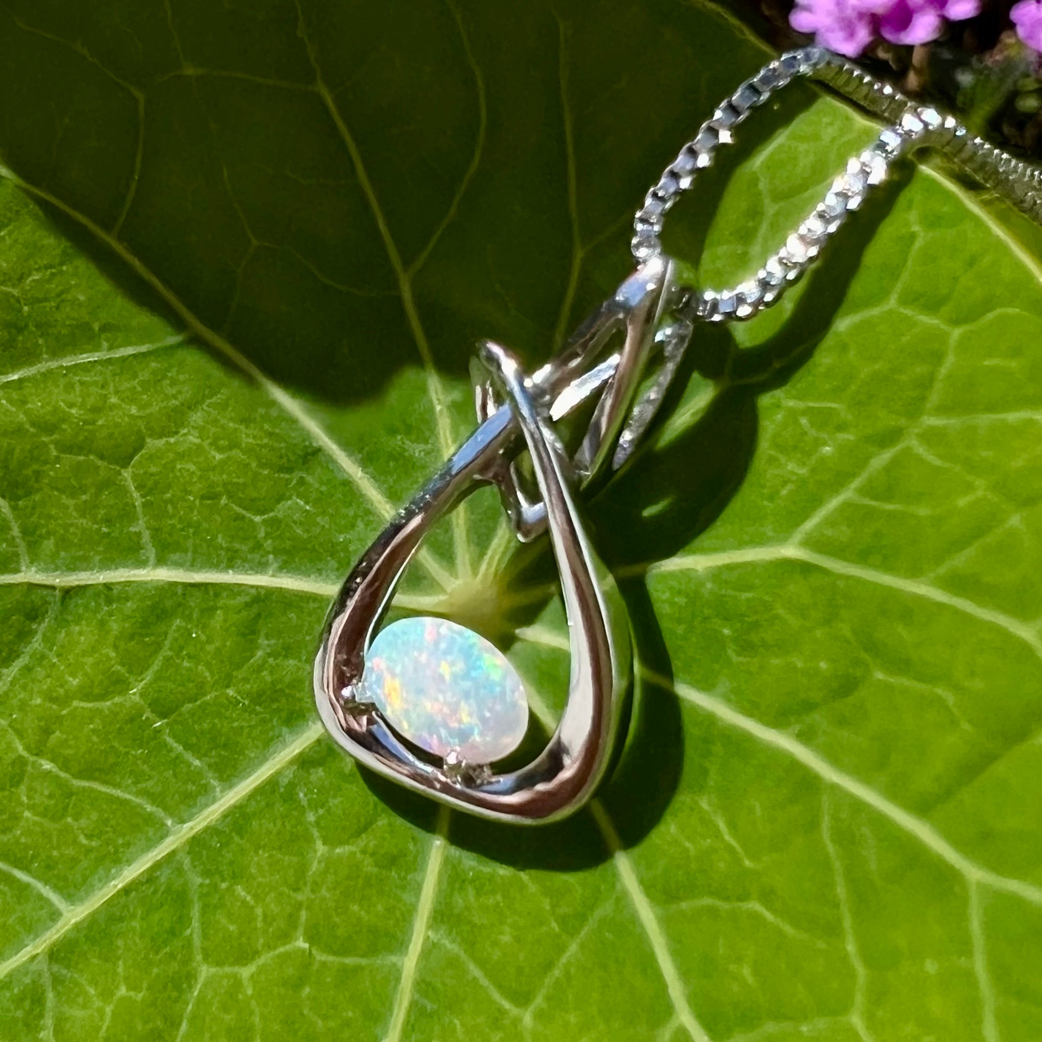 Monarch Opal Necklace *Fairy * 10mm Opal * Solid Sterling Silver *22 buying inch chain*