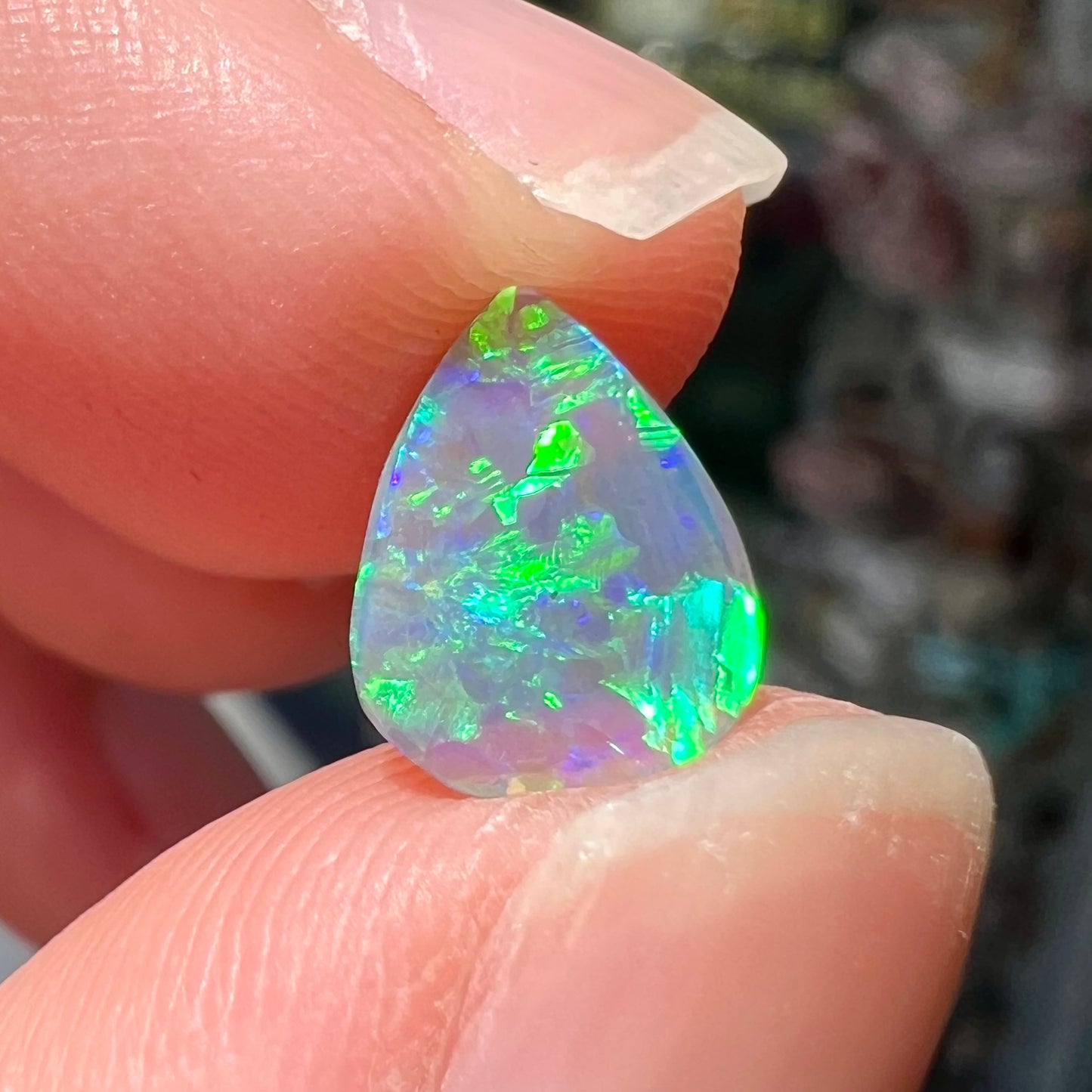 0.65ct Lightning Ridge Semi-Black Crystal Opal | #E63