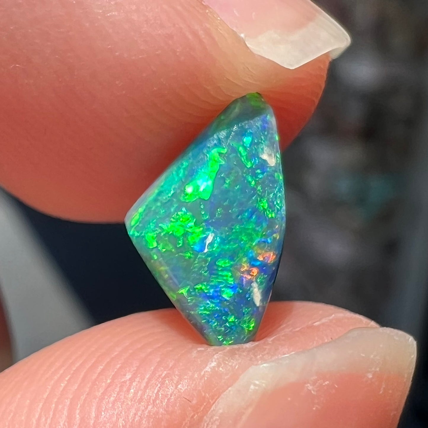 0.84ct Vivid Lightning Ridge Black Opal | #E59