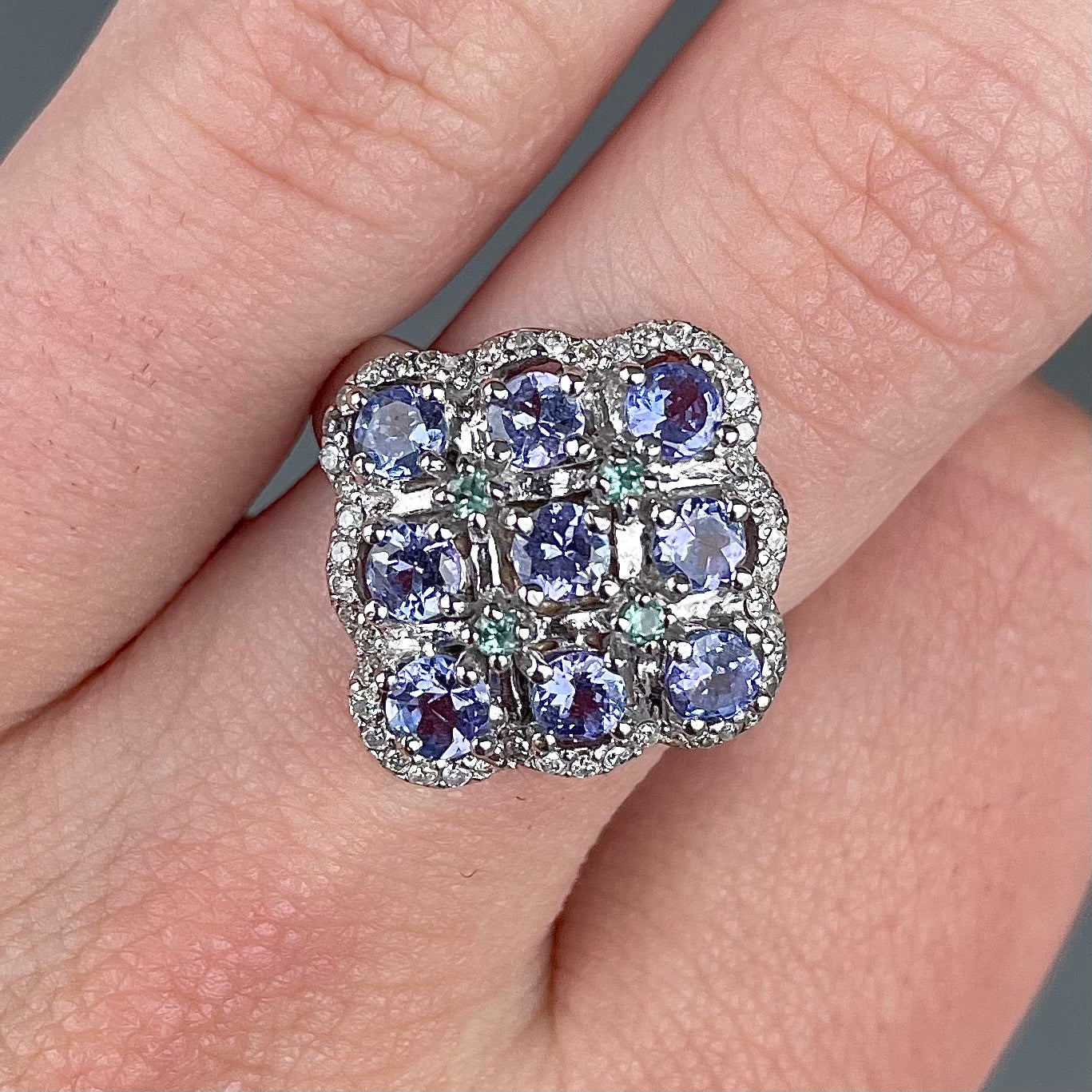 Tanzanite, Alexandrite, & Diamond Ring | 14kt