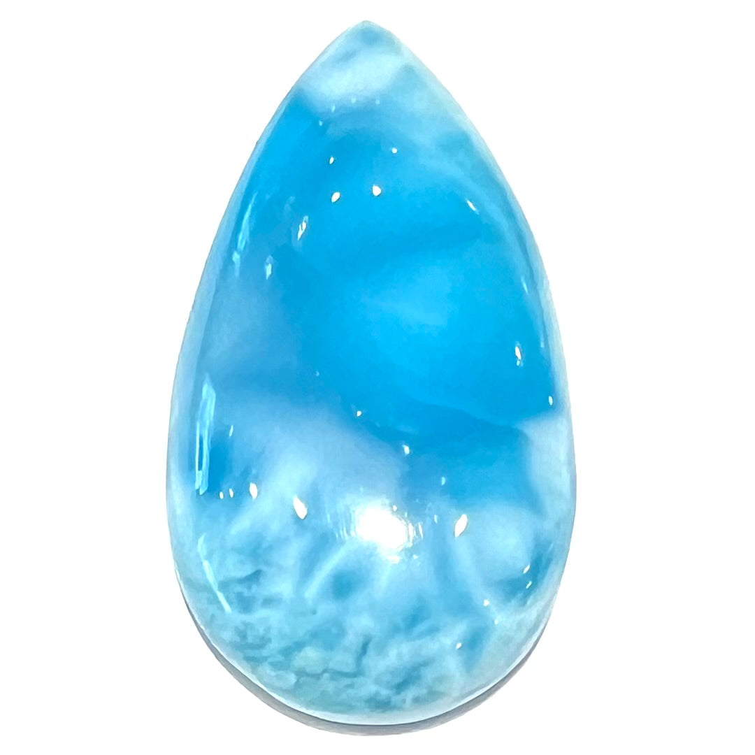 25g PREMIUM GRADE Larimar Cabochon, Larimar, Cabochon, Protection Amulet, Aquamarine, deals Worry Stone, Palm Stone, Stress Relief, Anxiety Relief