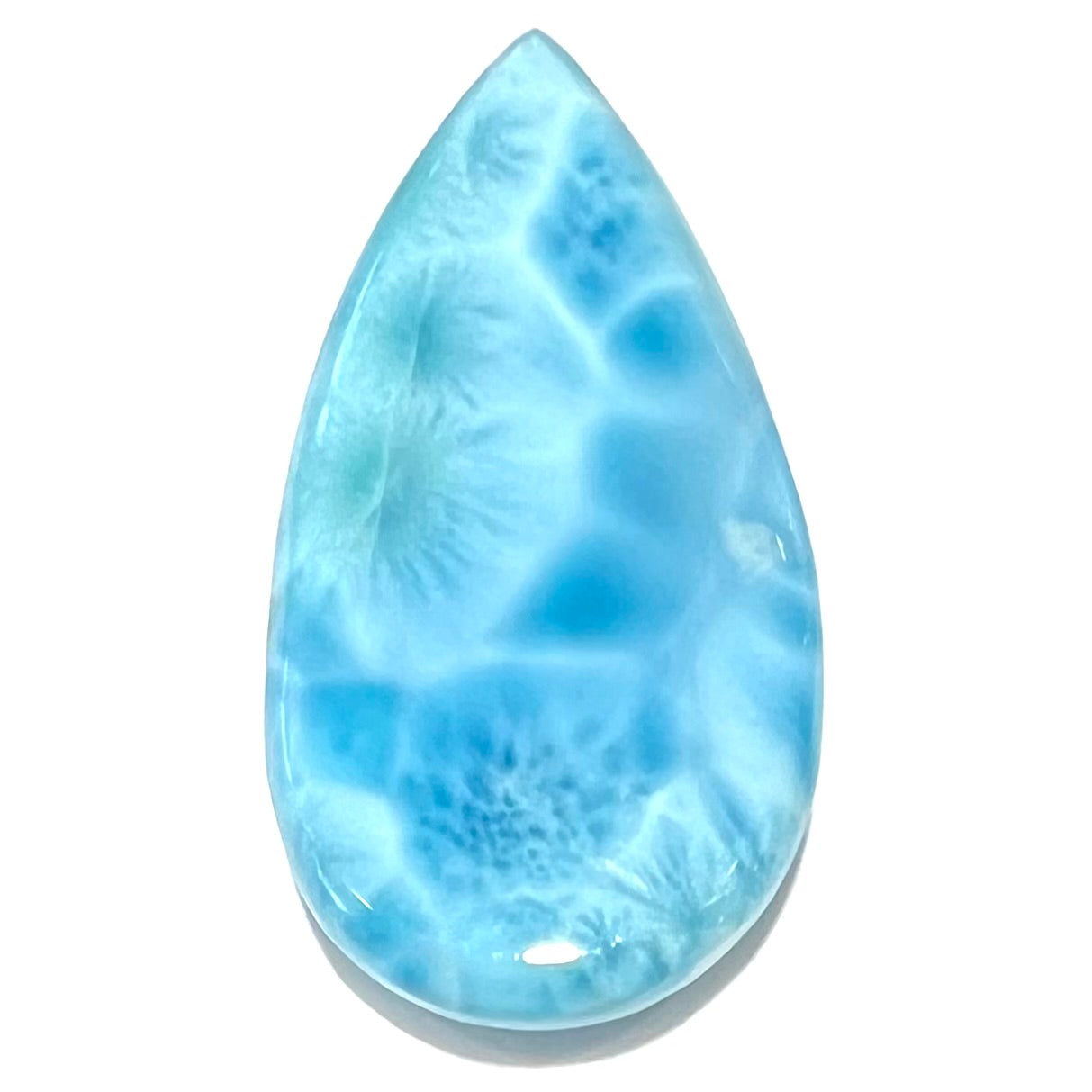 71.11ct Larimar Pear Shaped Cabochon | AAA+ Grade