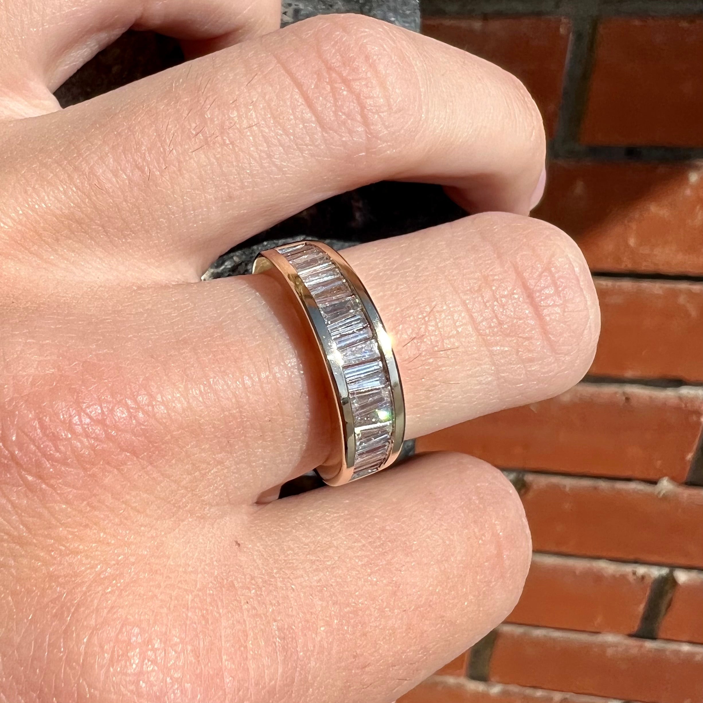 Channel set sale wedding band baguette