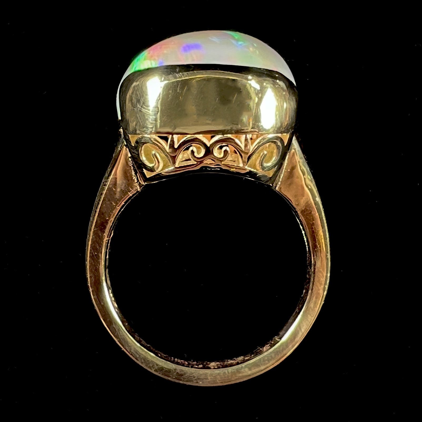 14.25ct Natural Mexican Pinfire Opal Ring in 14kt Gold | Burton's