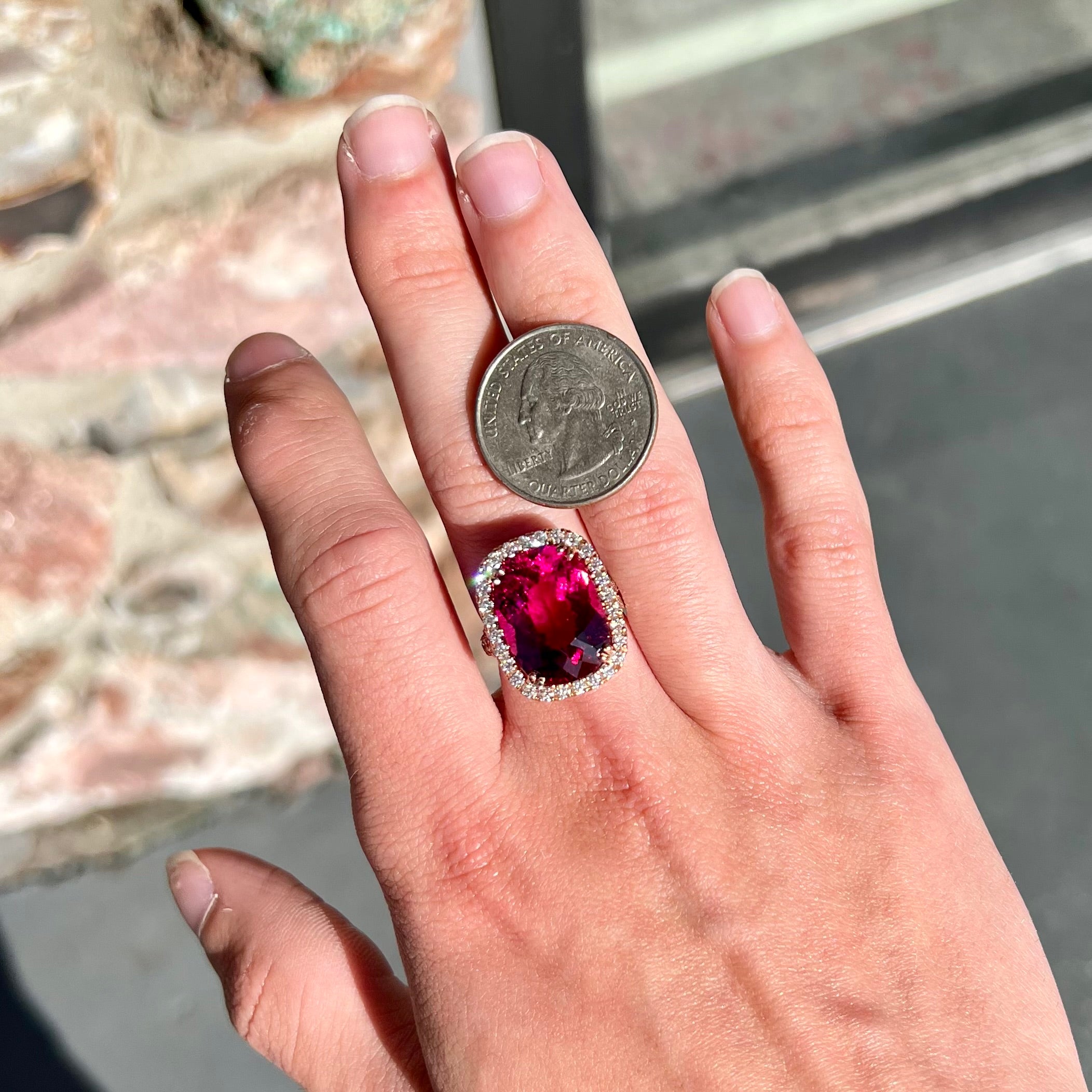 14.34ct Brazilian Rubellite Tourmaline Ring | Burton's – Burton's