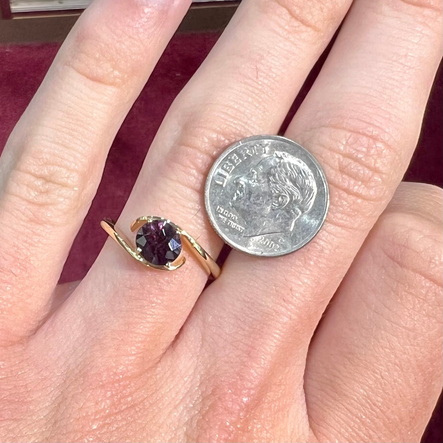 Blue garnet sale engagement ring