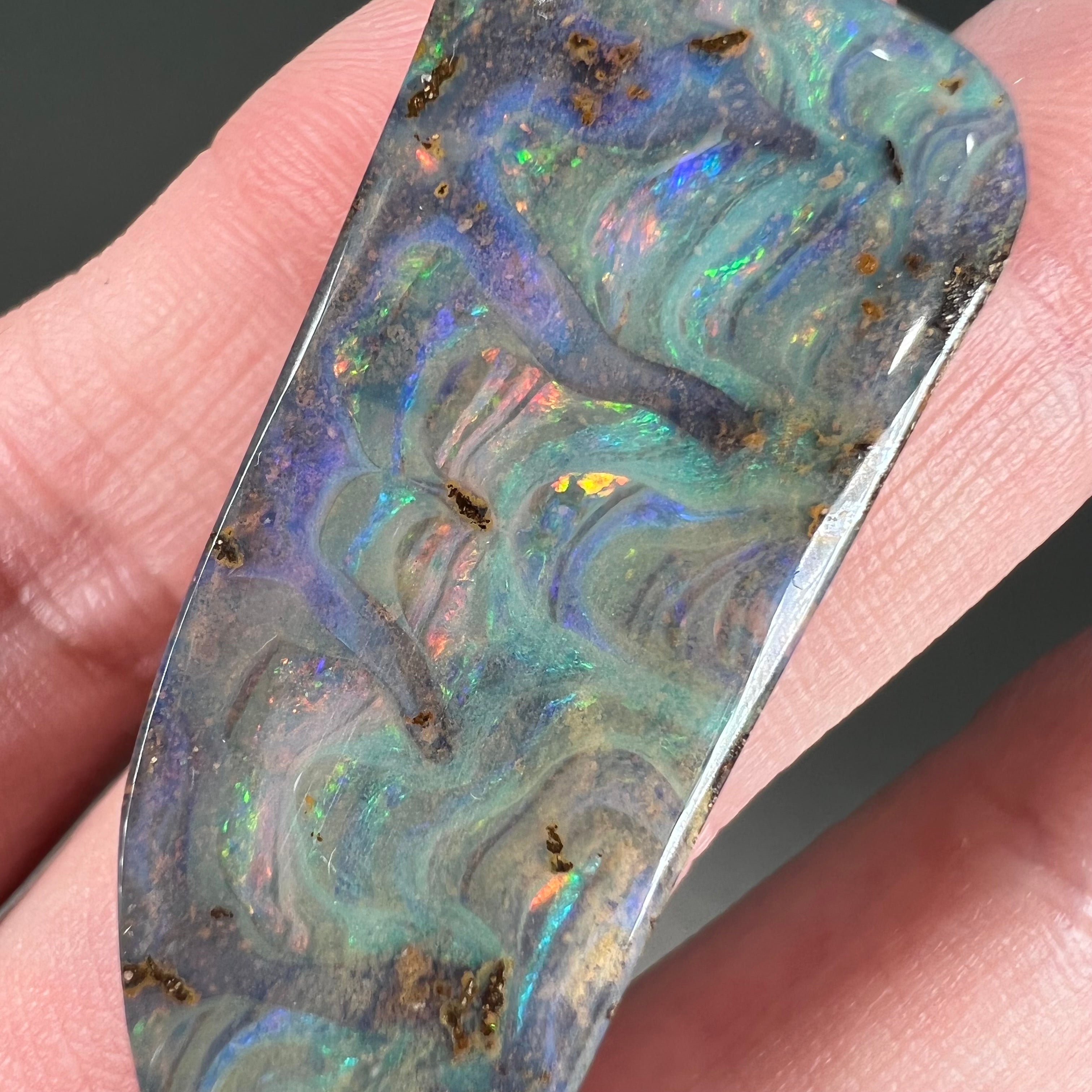 Koroit boulder opal 28 ct freeform large cut opal stone outlets