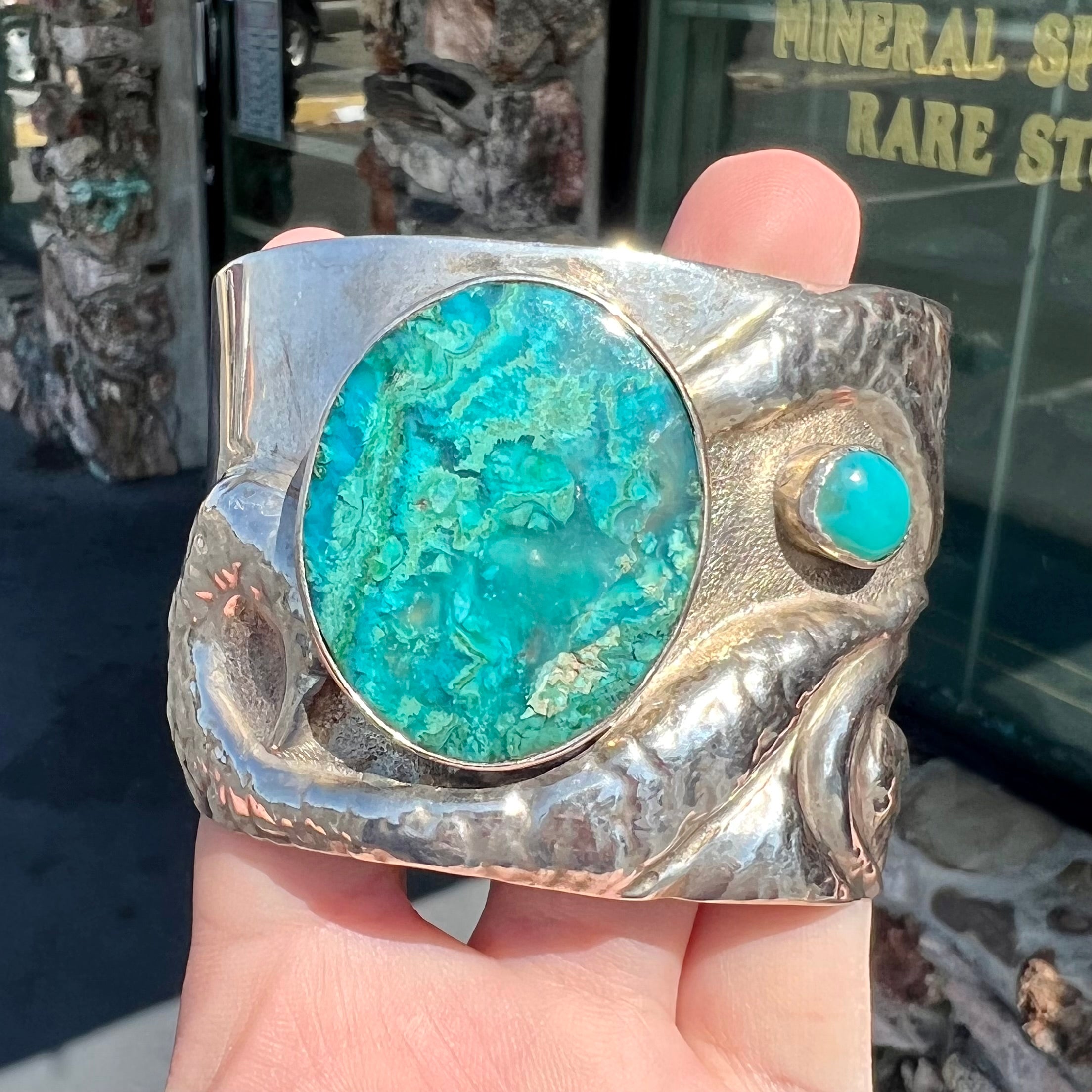 925 Sterling Chrysocolla Cuff 2024 Bracelet