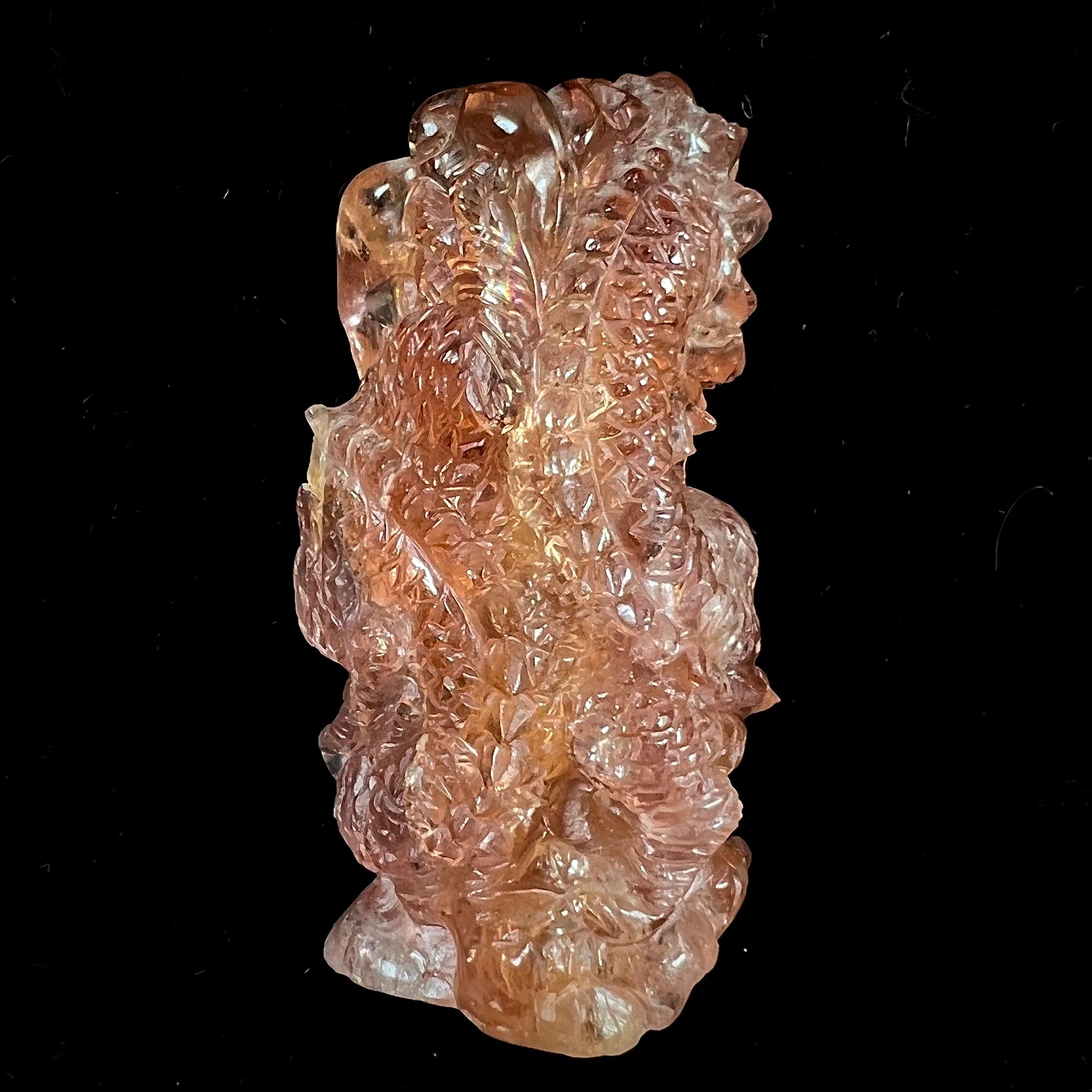 Imperial Topaz Crystal Dragon Carving, 145.26cts | Burton's