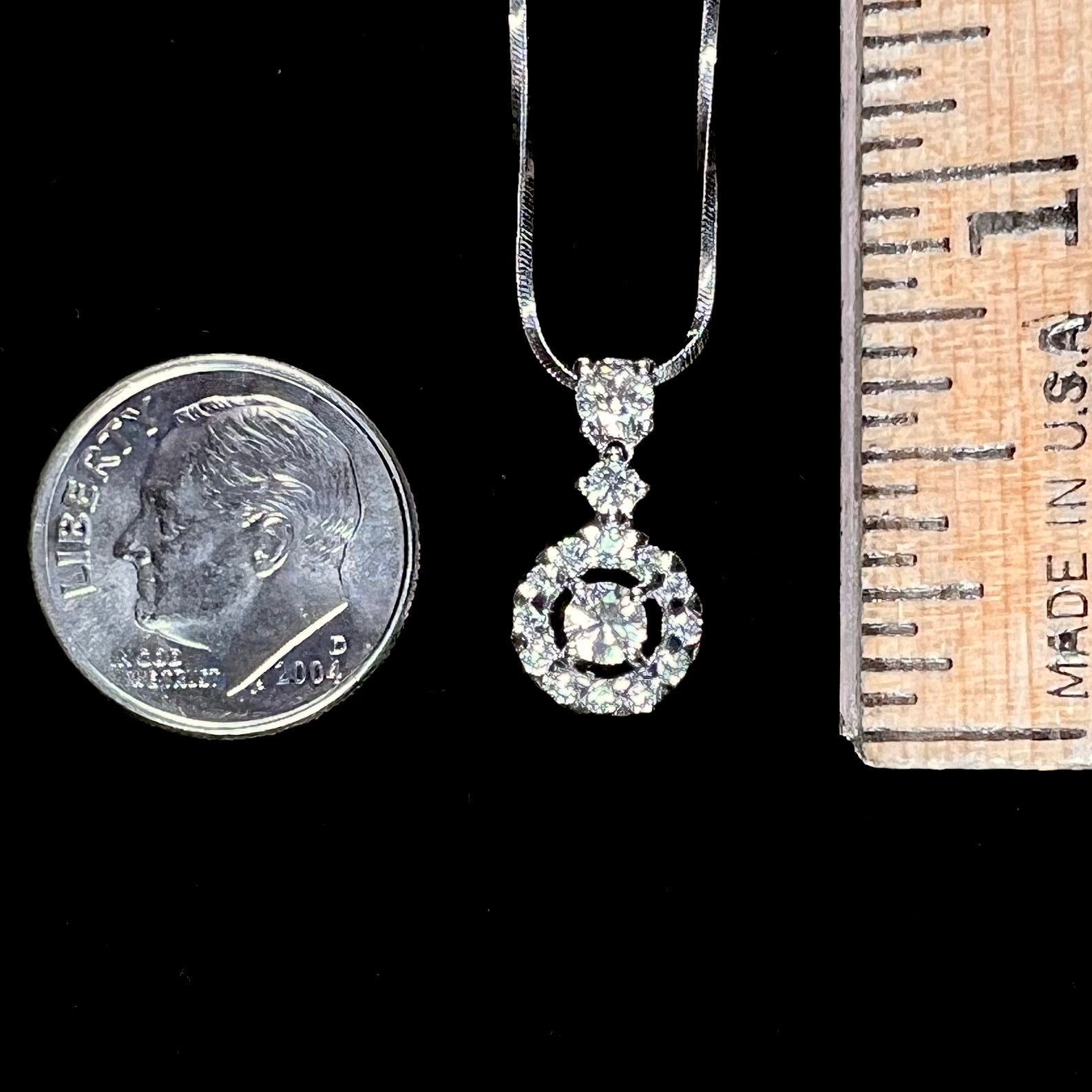 1 Carat Moissanite Diamond Dancing Stone Necklace 925 Sterling Silver -  diamondiiz.com