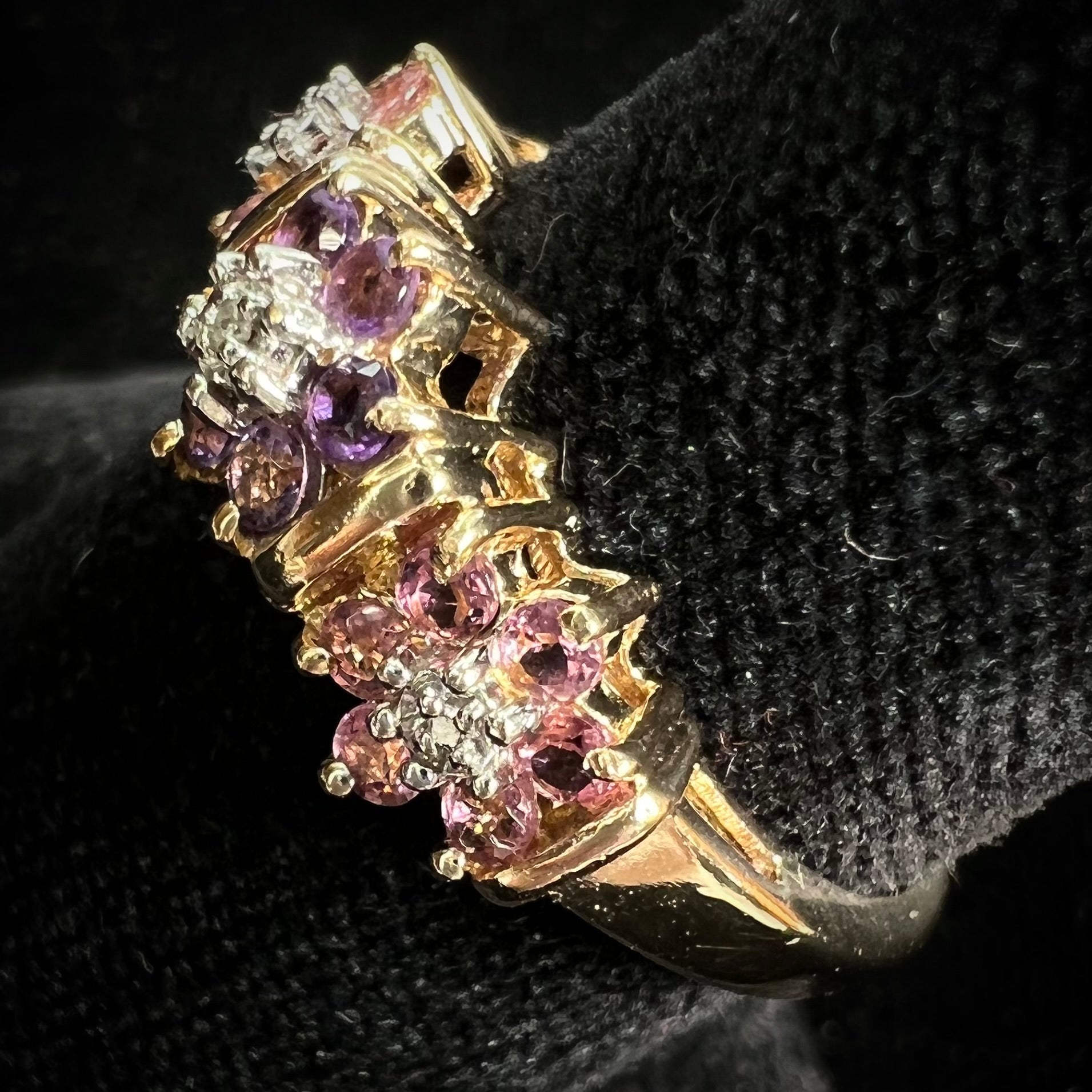 Amethyst and hot sale tourmaline ring