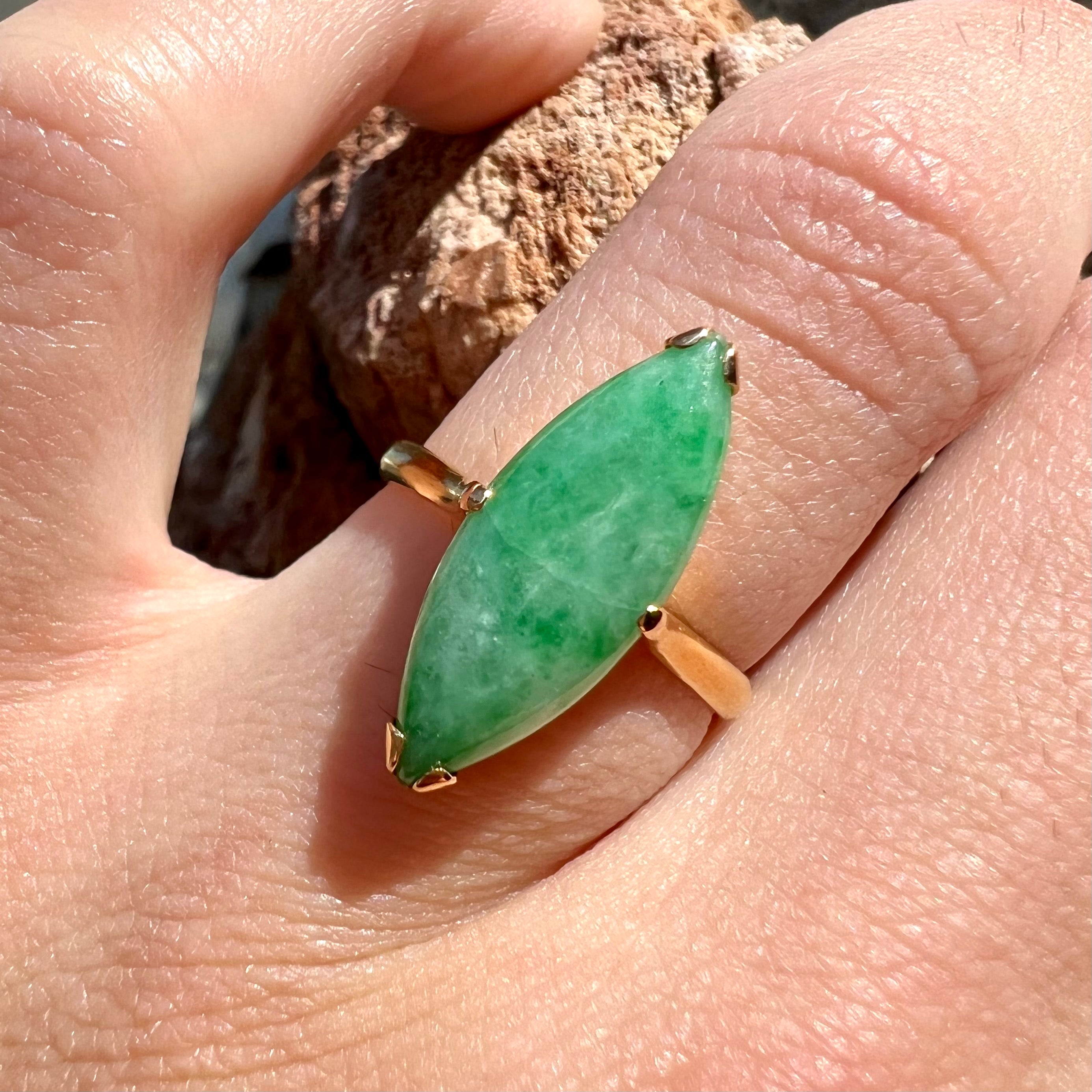 Jadeite hot sale engagement ring