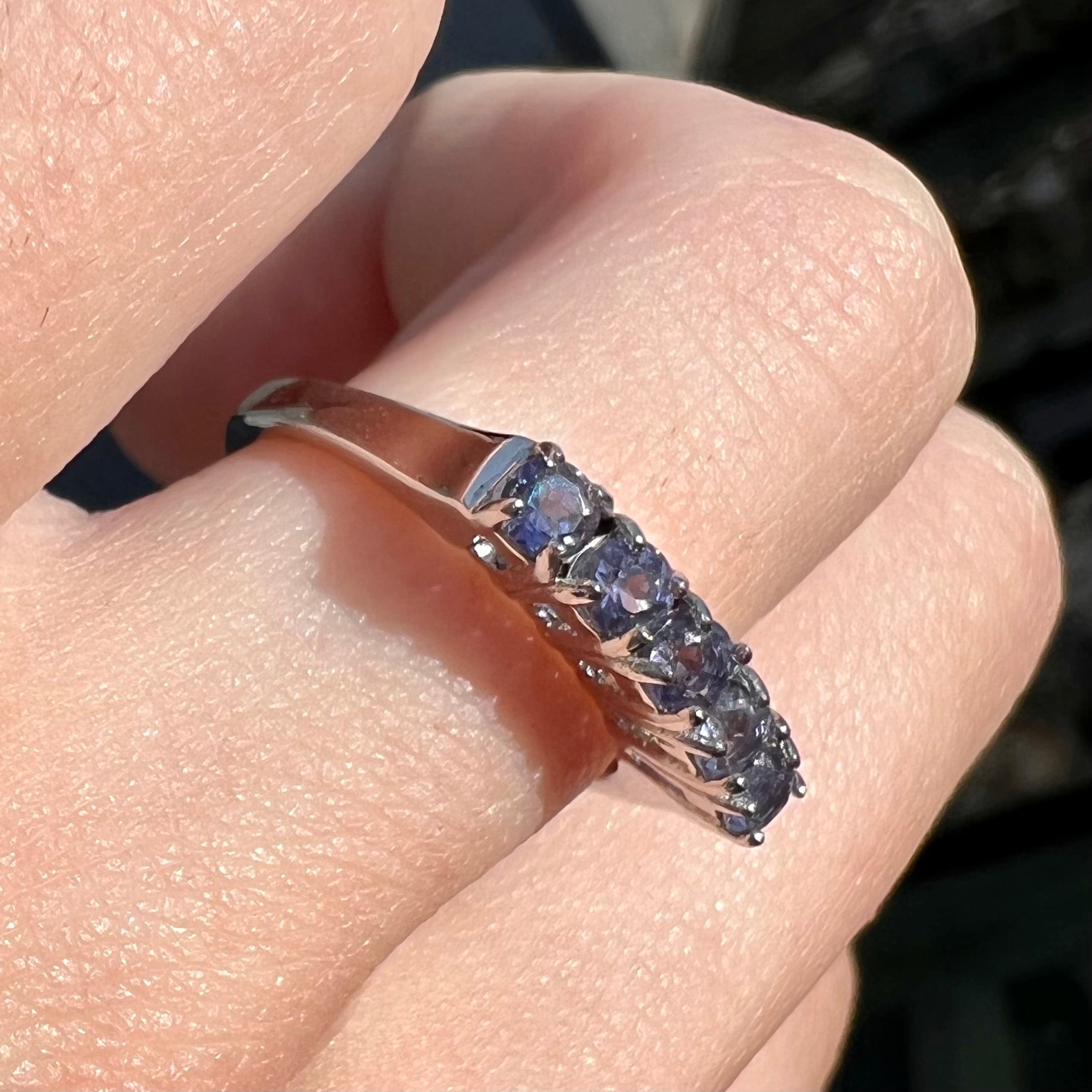 Tanzanite stackable sale ring