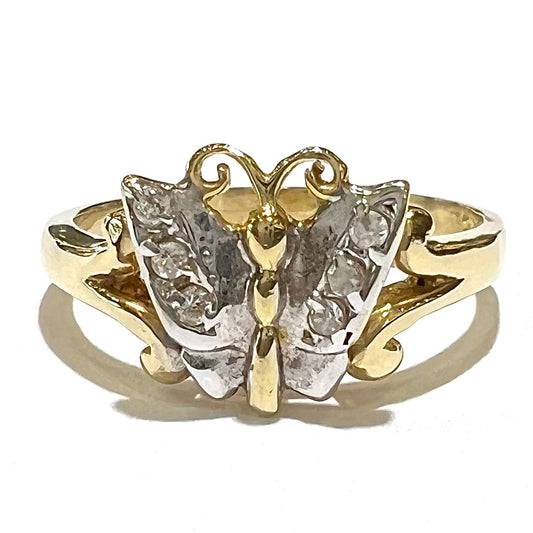 Gold Butterfly Ring | 14kt | Estate