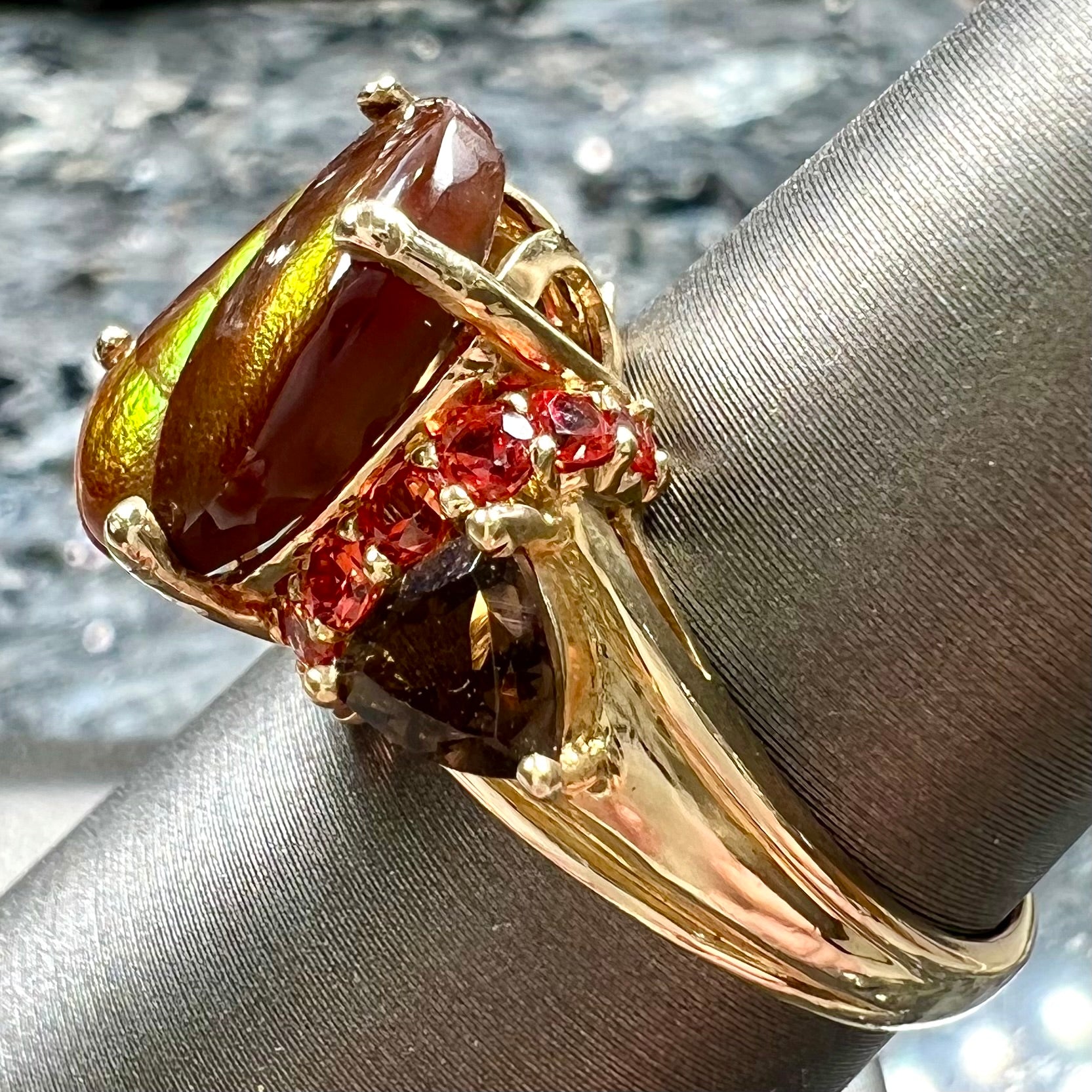 Shops Fire Quartz Ring Size 9