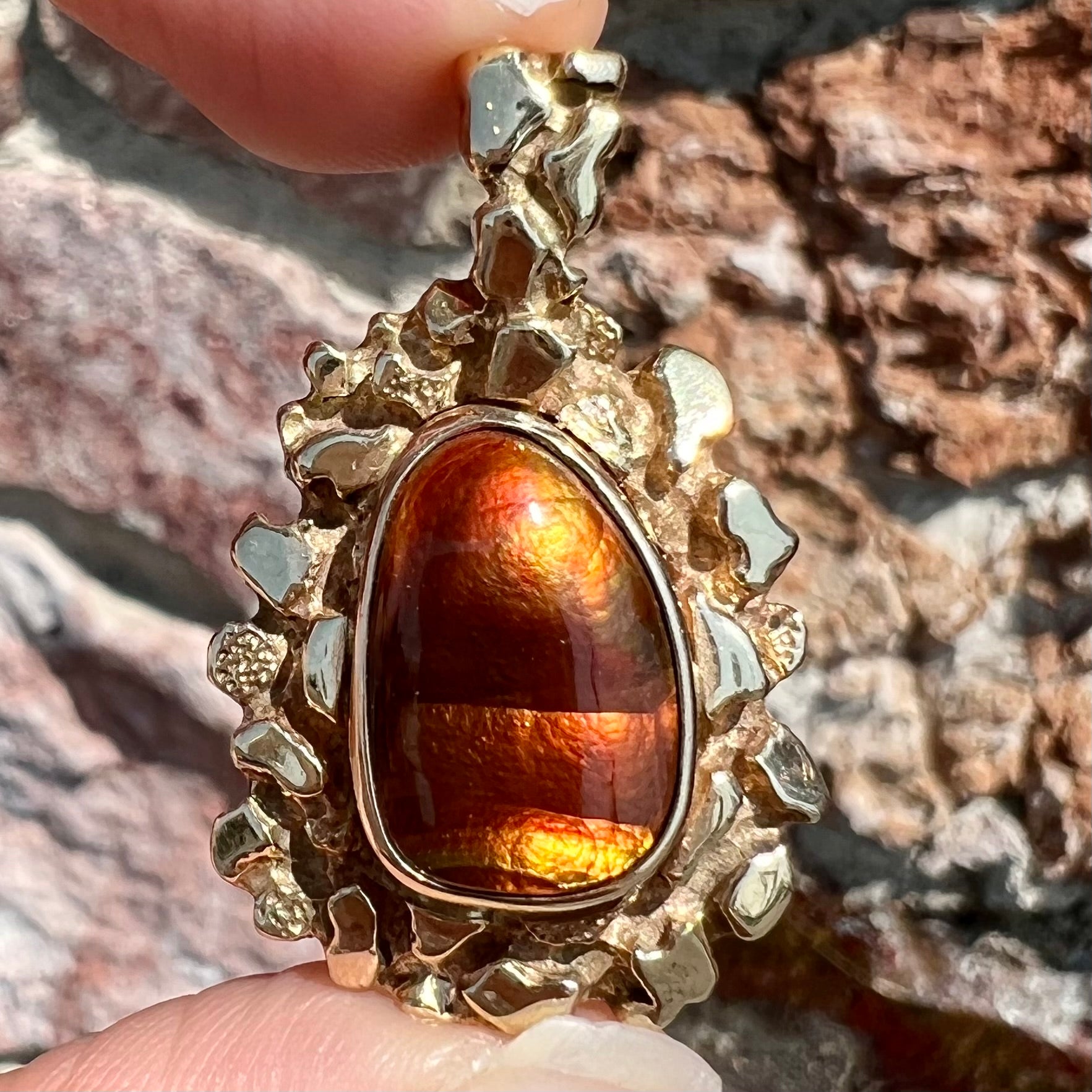 Necklace for men 585 shops fire agate