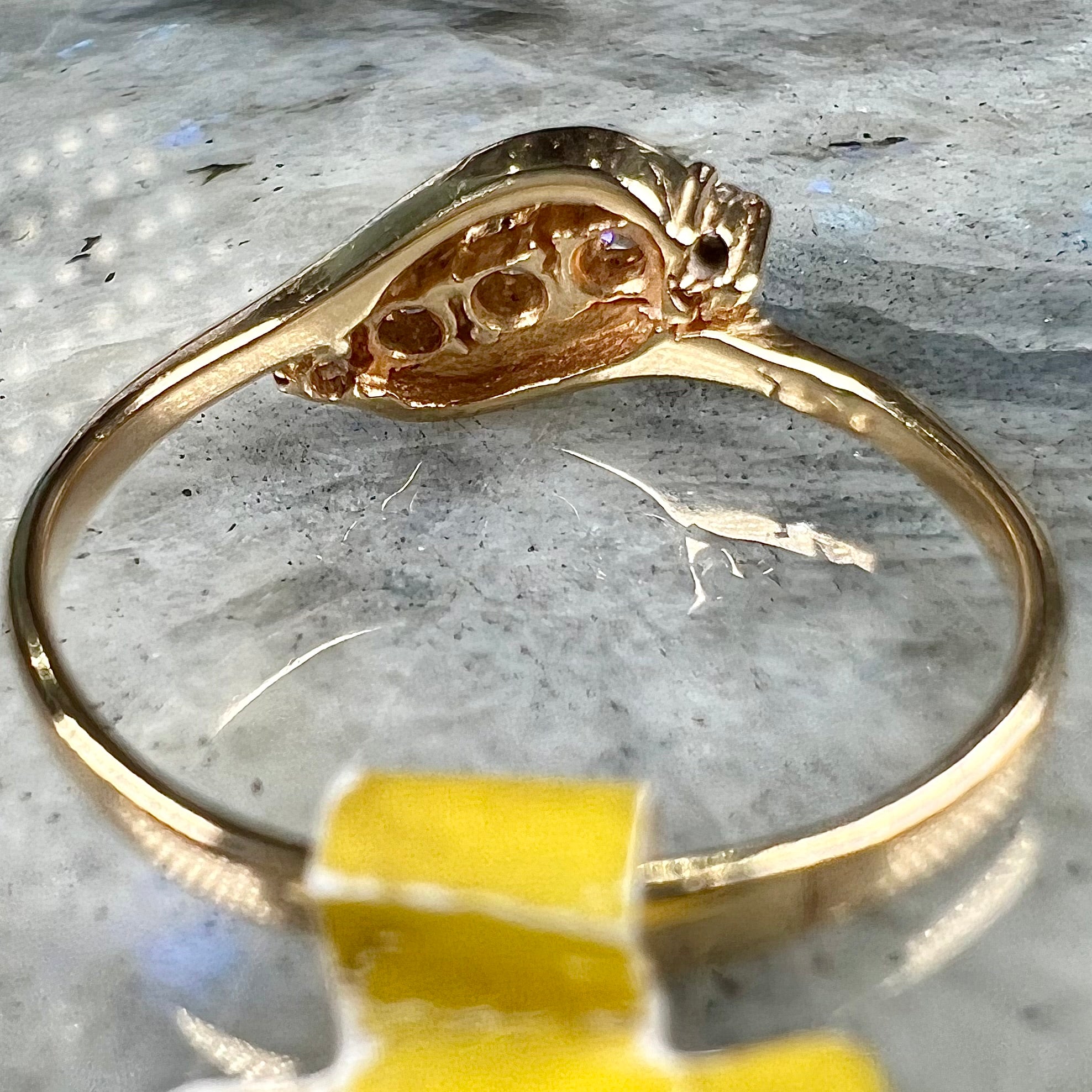 Elvish engagement ring set with peridot, fantasy gold flower rings /  Fiorella | Eden Garden Jewelry™