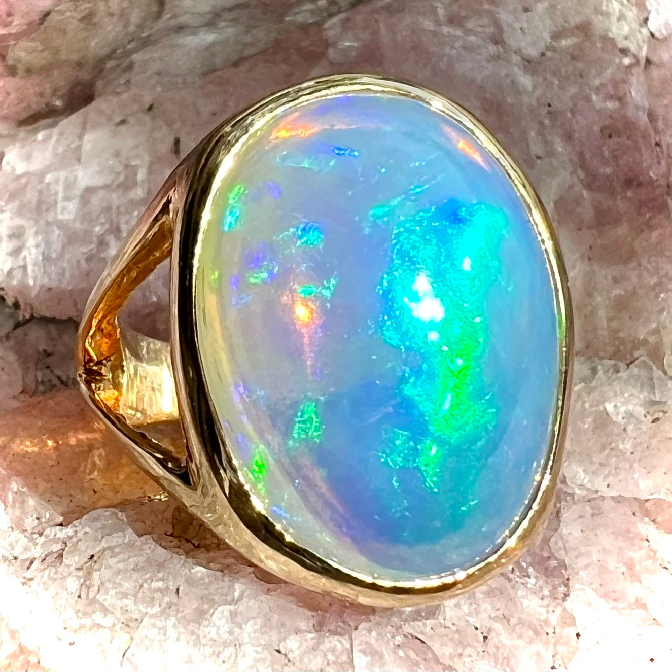 Queen Kimbaly | 16.83ct Magdalena Jelly Opal Solitaire Ring