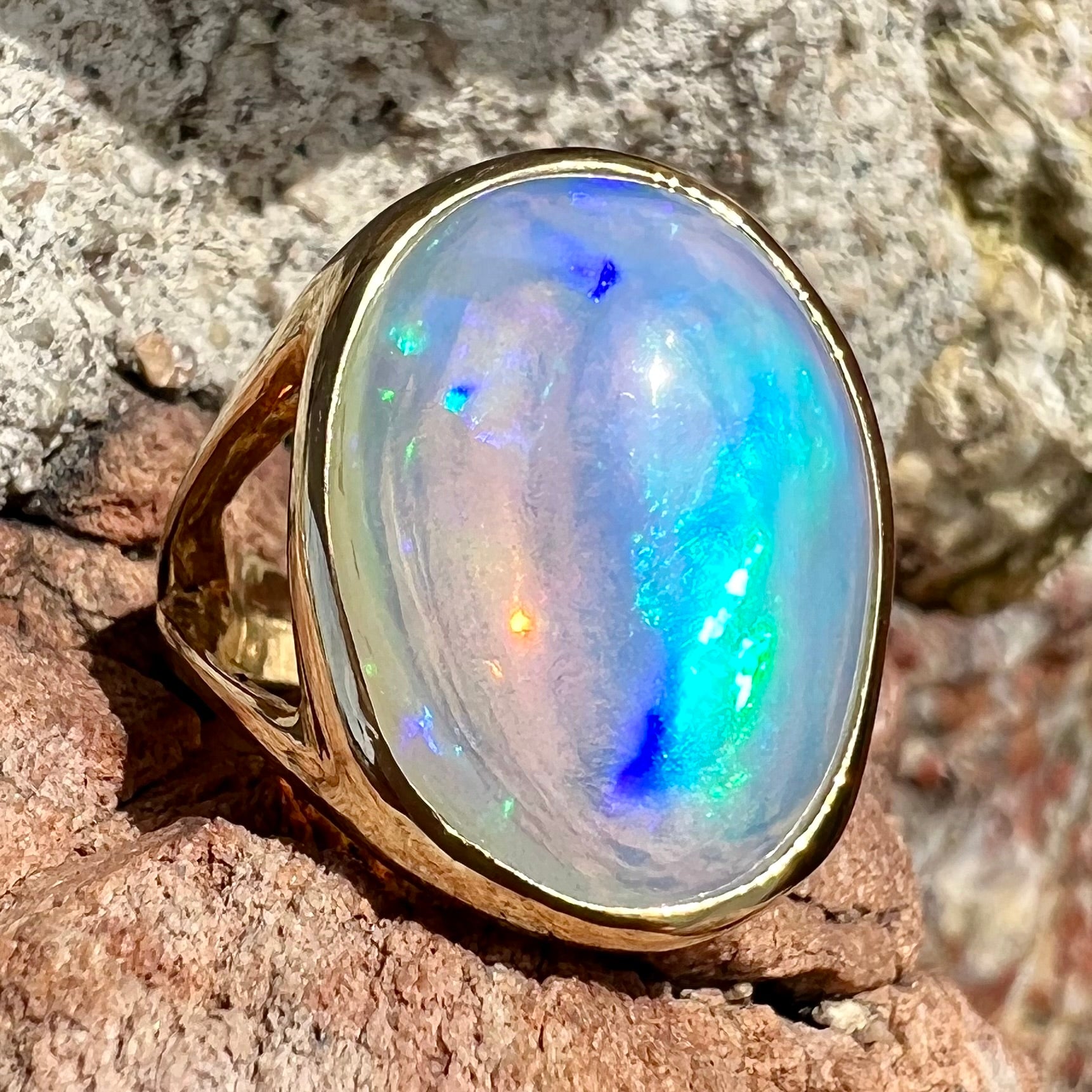 Queen Kimbaly | 16.83ct Magdalena Jelly Opal Solitaire Ring