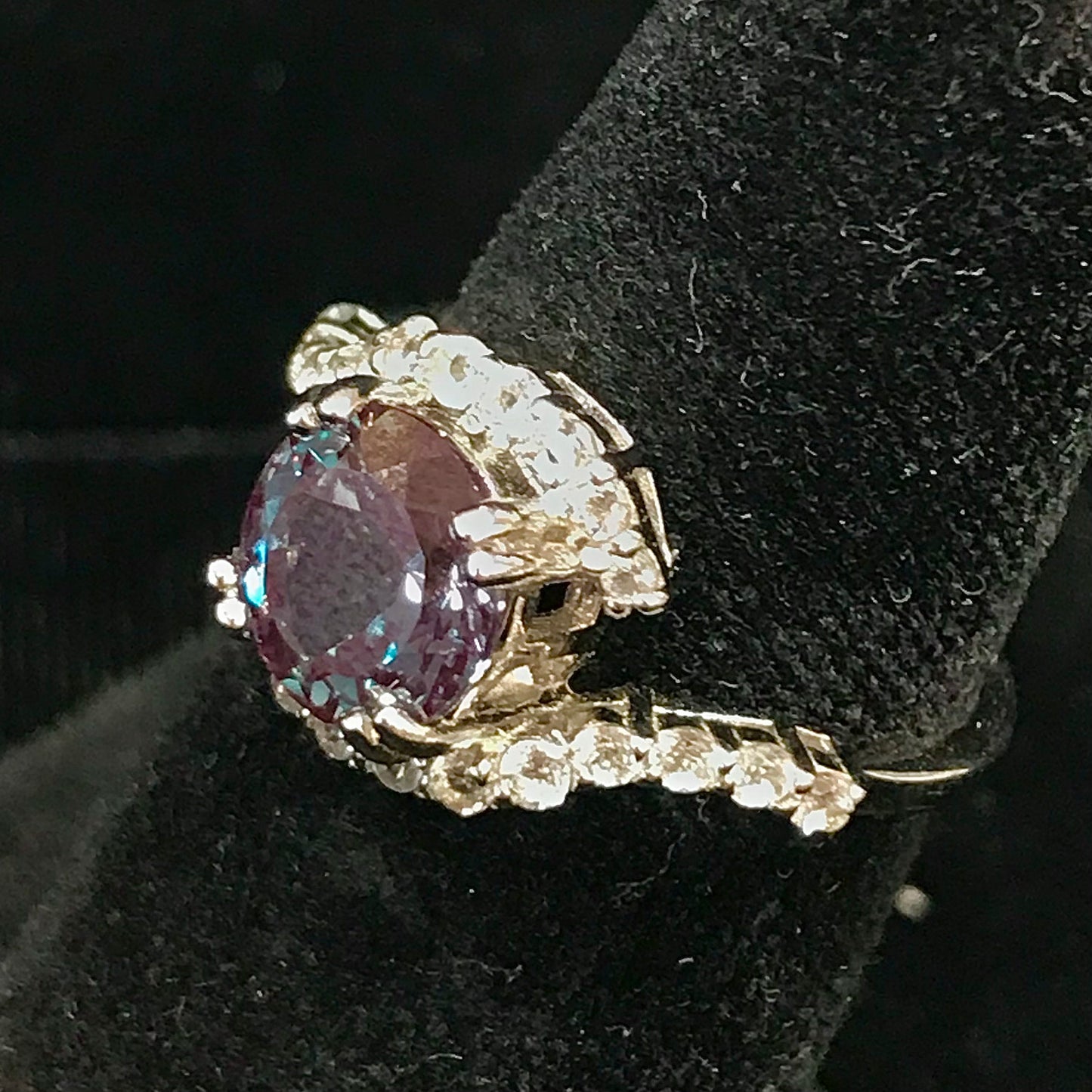 Synthetic Alexandrite Ring | Sterling Silver