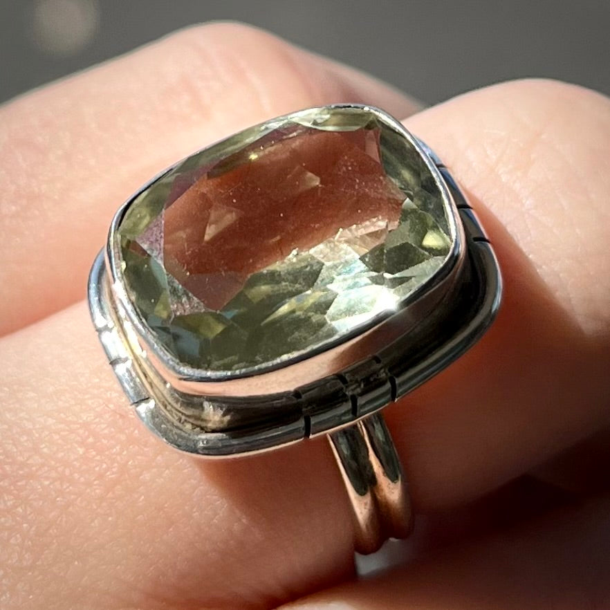 Prasiolite Ring | Sterling Silver