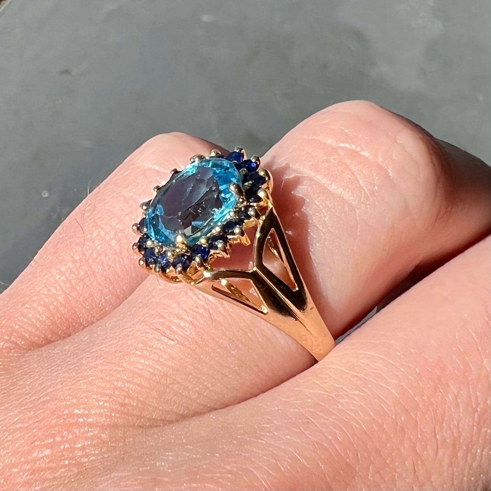 Sapphire sale topaz ring