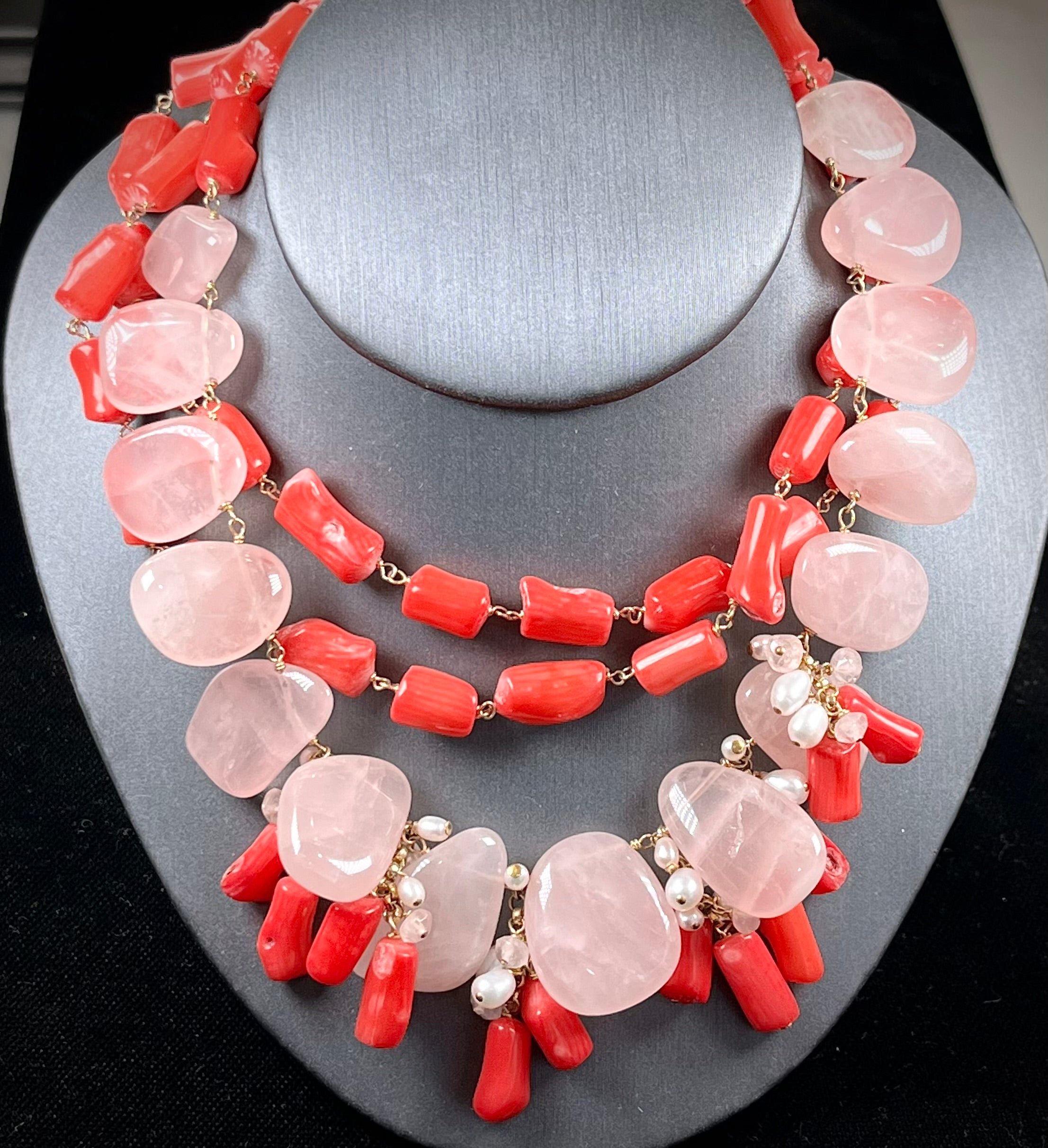 Rose hot sale coral jewelry