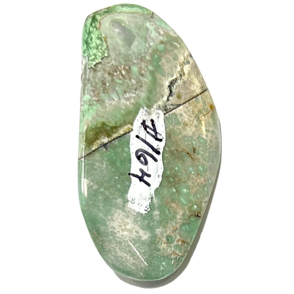 Loose polished variscite stone.