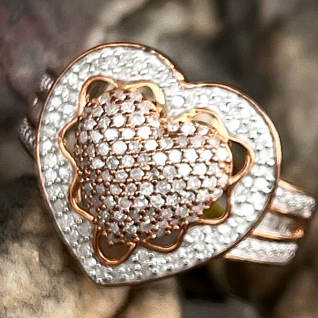 Rose on sale heart ring