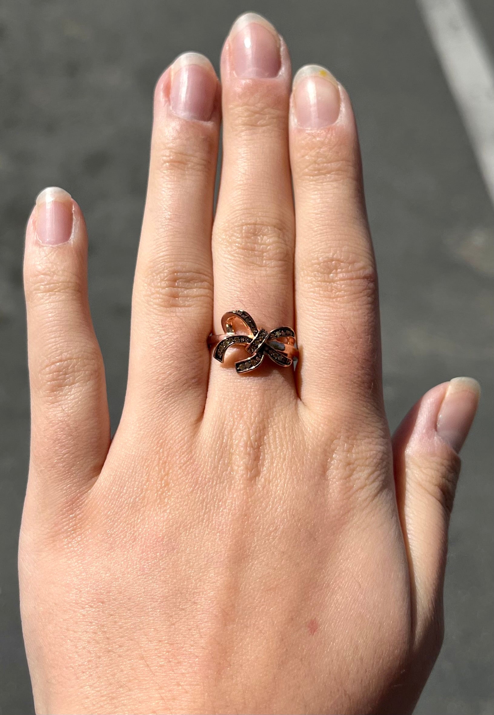 Rosy Bow Fashion Ring | Sterling Silver