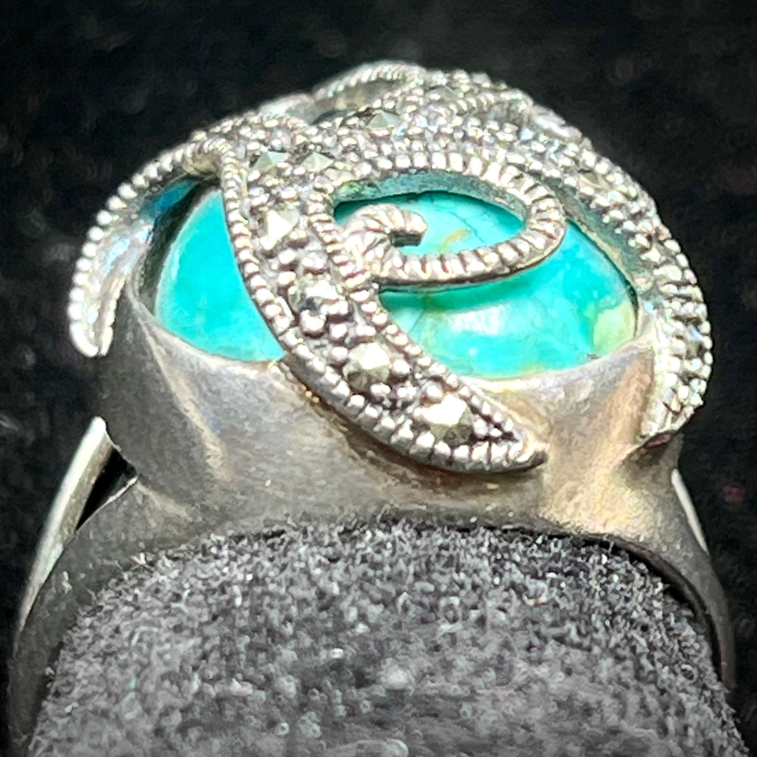 Chrysocolla Swirl selling Ring