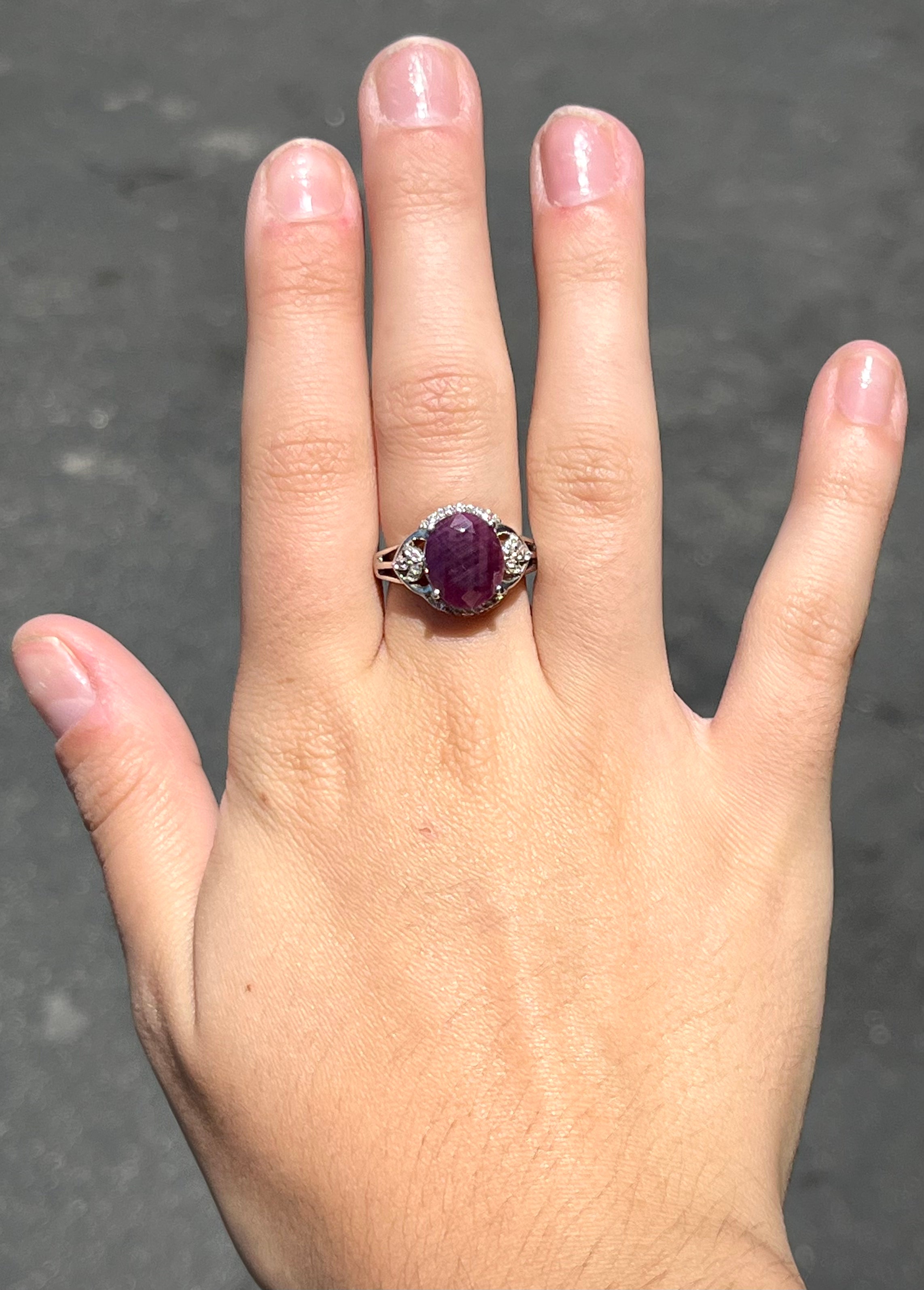 pictures of oval ruby rings