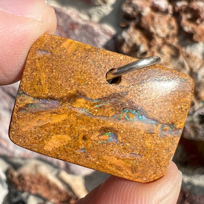 Pipe Boulder Opal Pendant #28