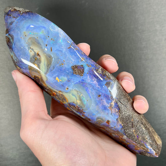 Bright Blue 11.41ct Quilpie Boulder Opal Stone