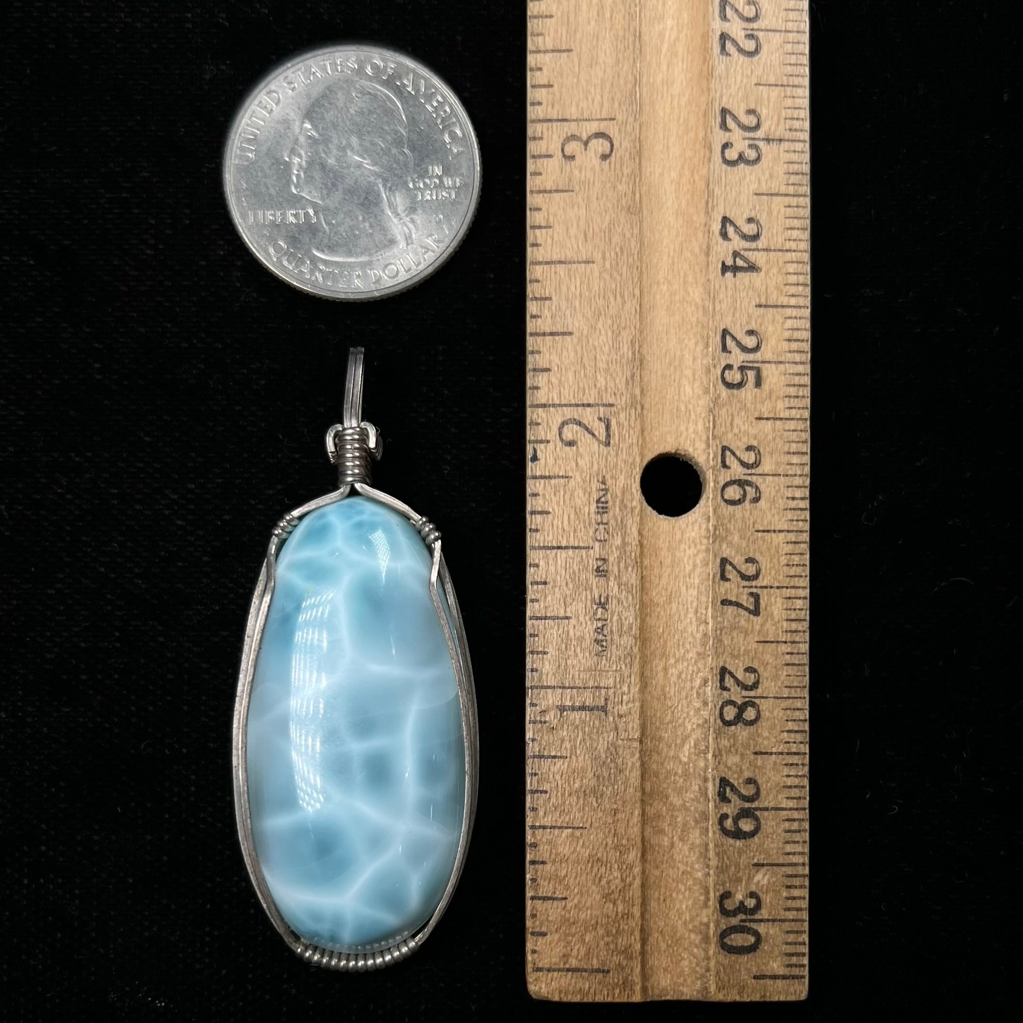 Larimar silver clearance pendant