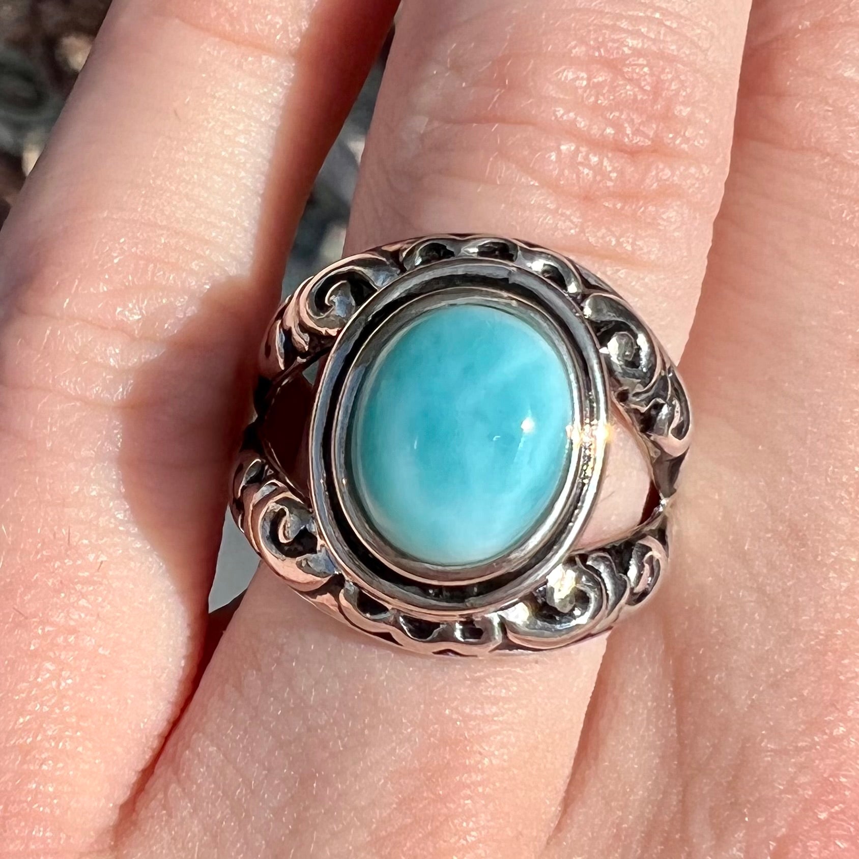 Larimar rings deals for sale