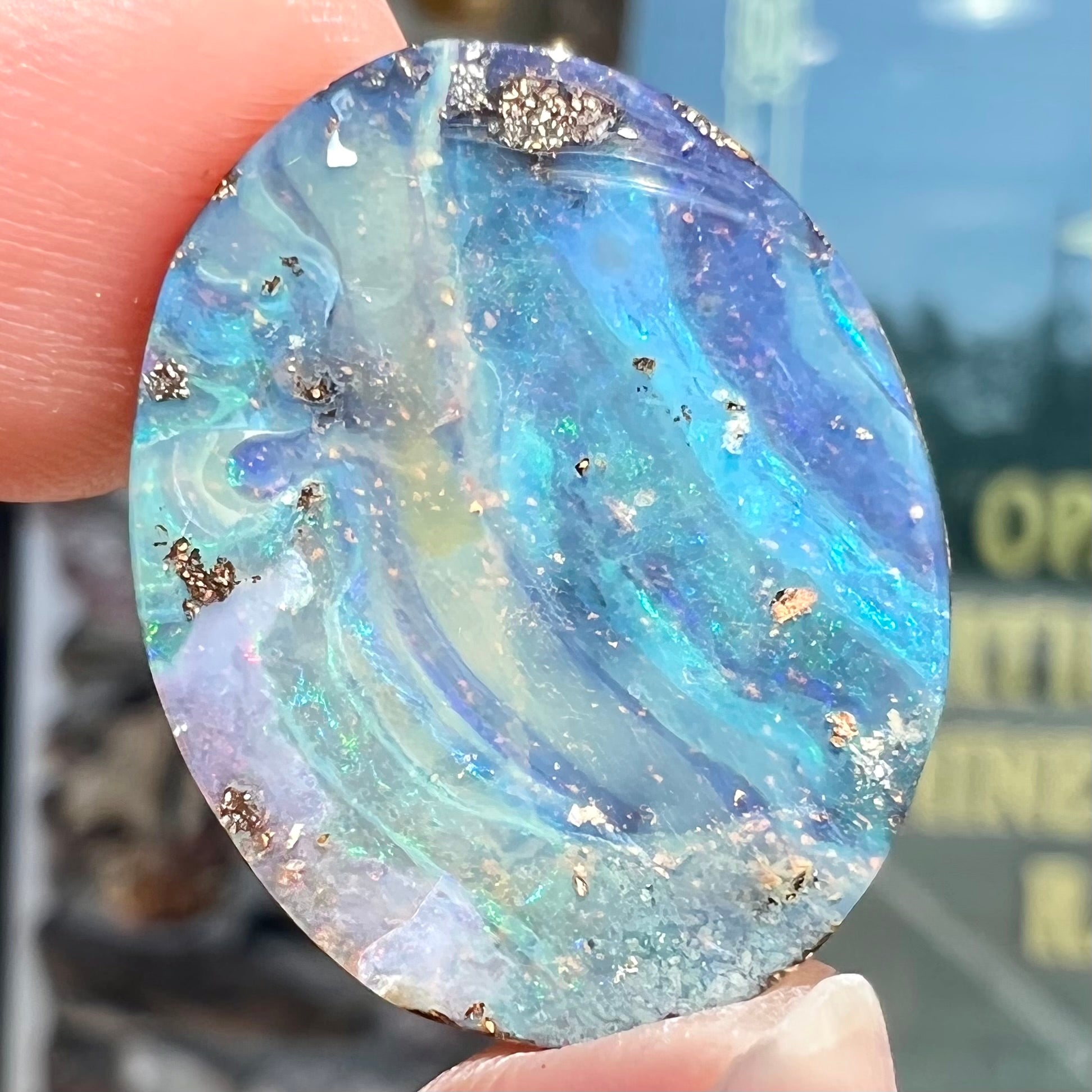 Australian boulder opal Cabochon hotsell for pendant 35x18mm BB3