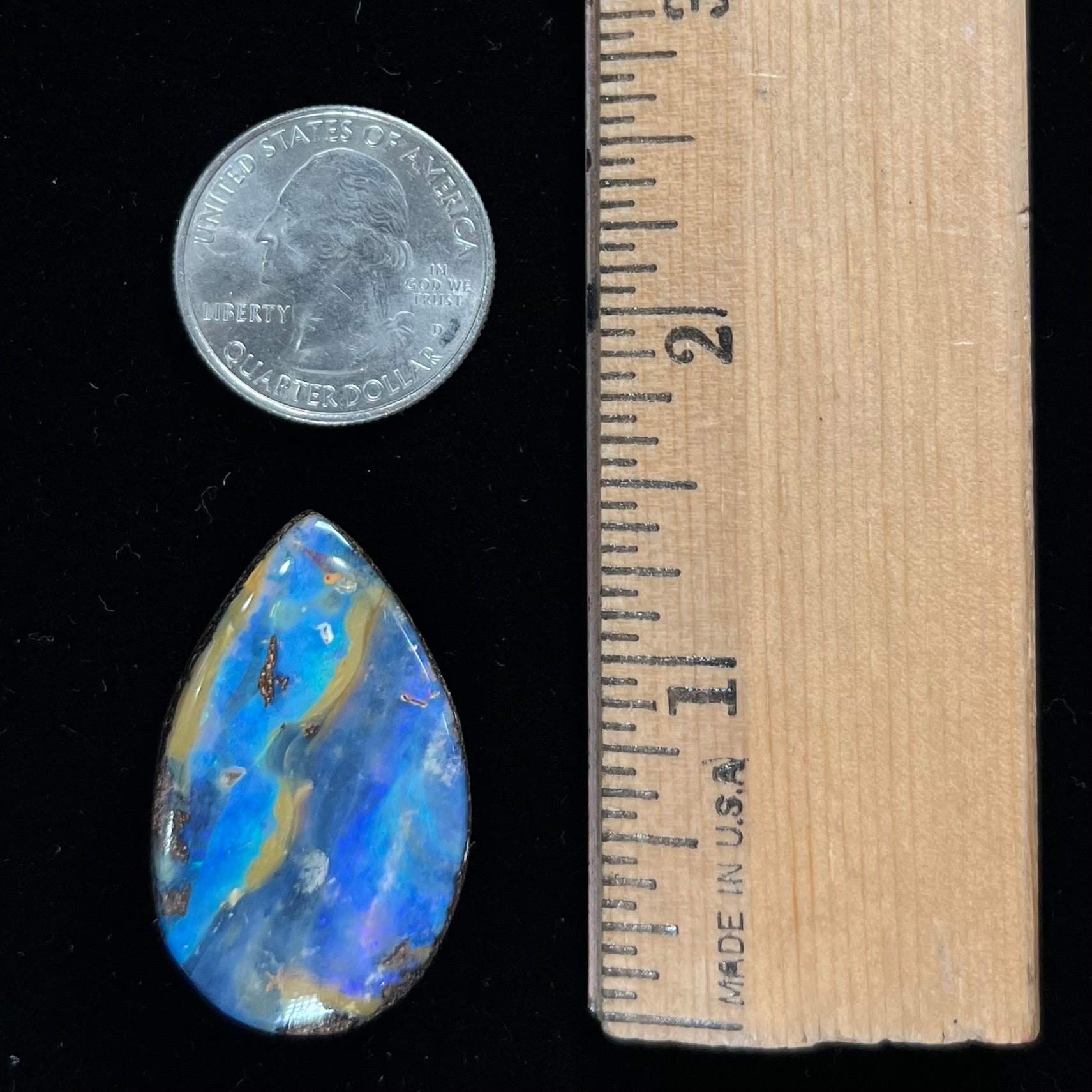 37cts Boulder Opal Teardrop deals Pendant Cabochon from Australia