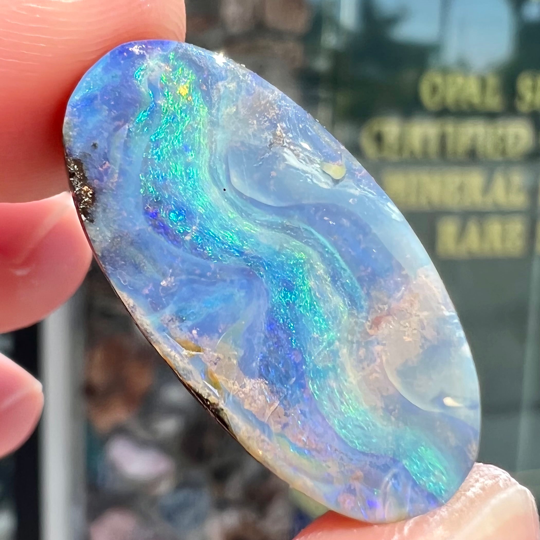 Natural Boulder opal Druzy Gemstone Top Quality Boulder on sale opal Cabochon Boulder opal Loose semi precious Jewelry gemstone (250Cts.52X34MM)