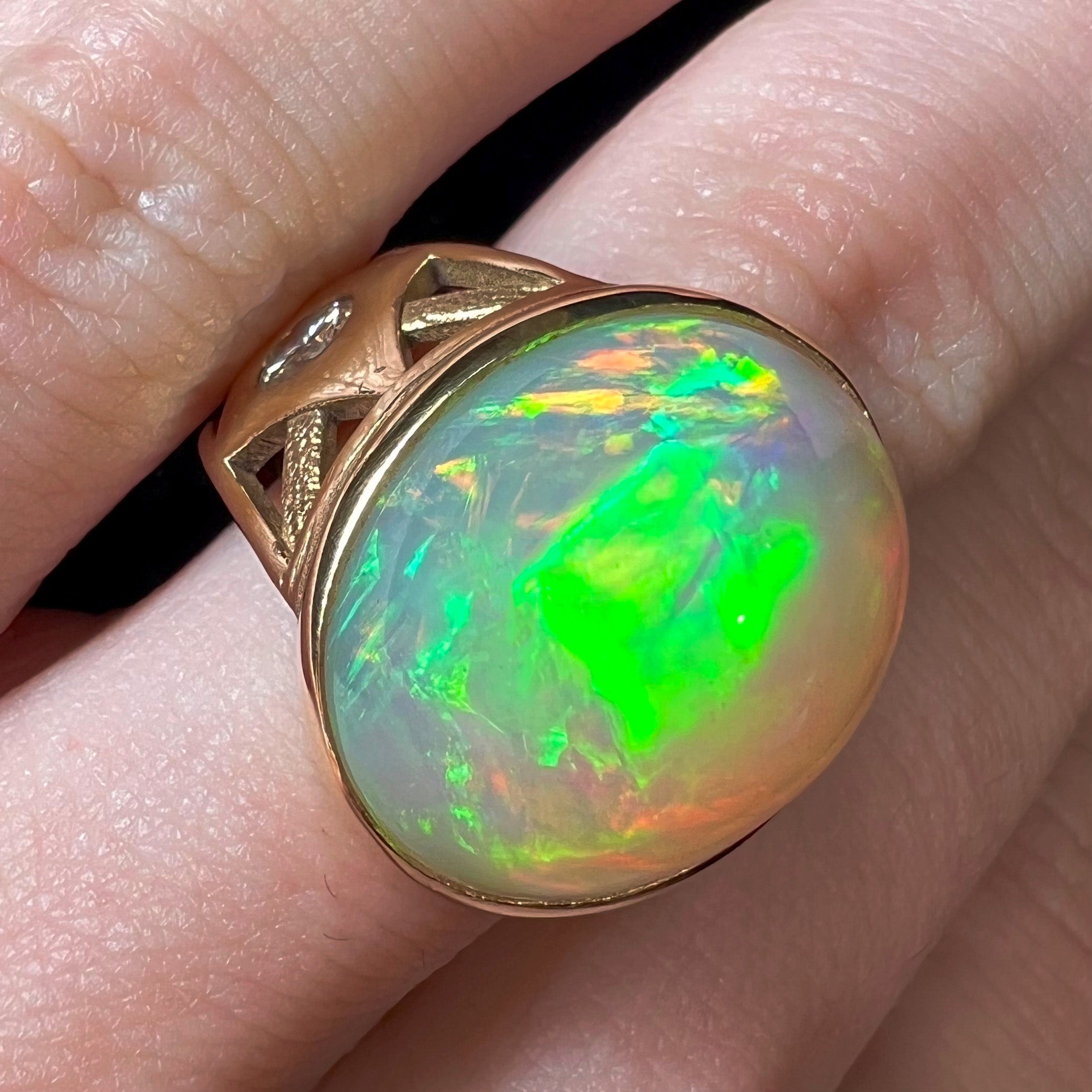 Large black on sale opal ring