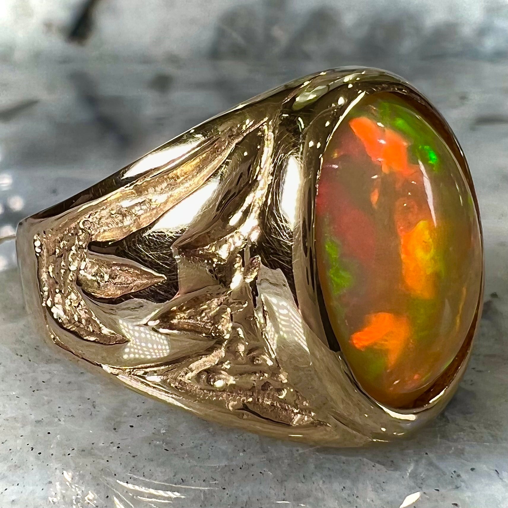 Men's hot sale opal rings