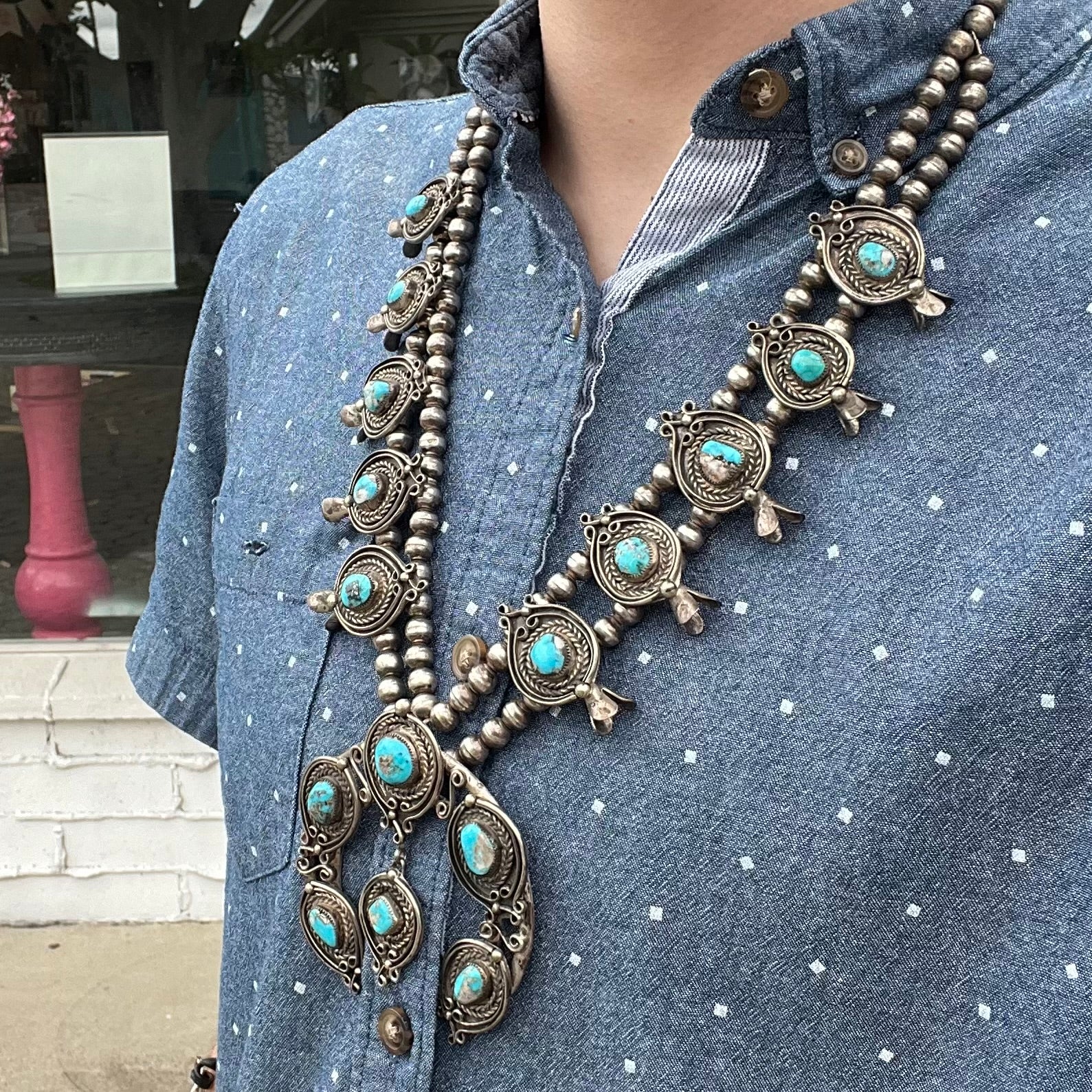 Midcentury Squash Blossom Necklace — Isadoras Antique Jewelry