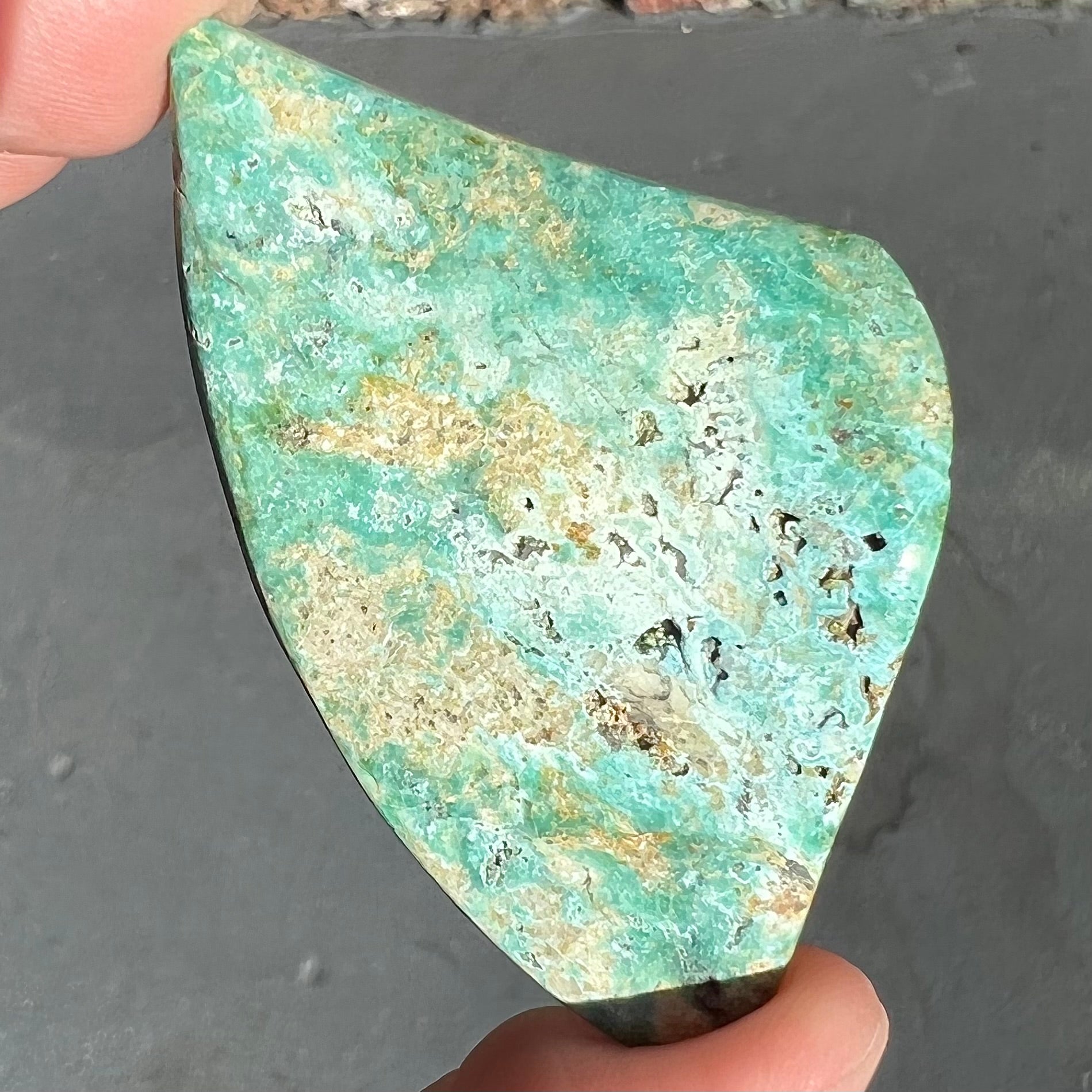 Morenci Turquoise {M70} Cabochon | Gemstone | Cab outlet | Polished Stone